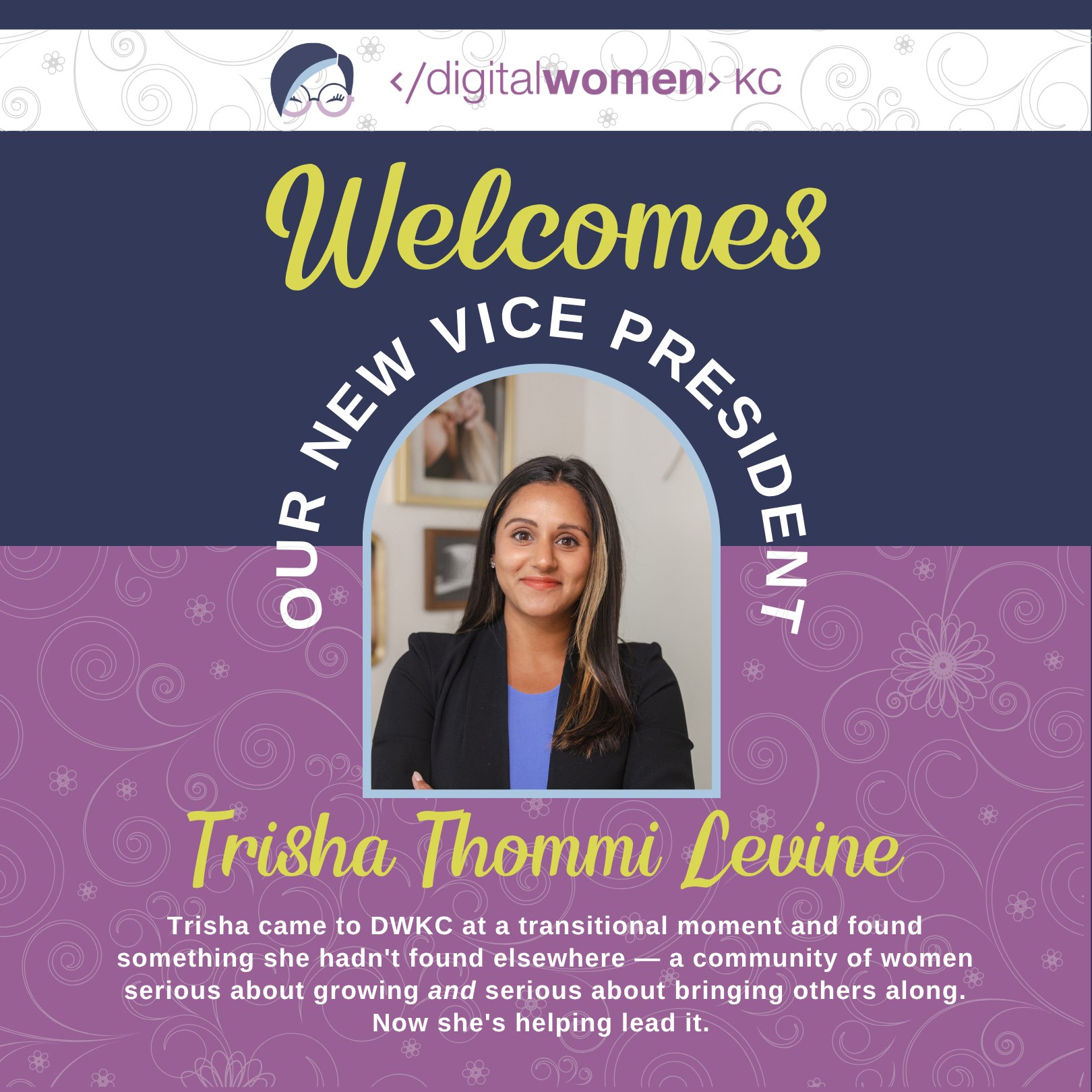 Introducing the newest addition to the DWKC board - @tthommi.levine.
Her advice? Show up before you feel ready. ๐
That's how she got here. And now she's our VP.
She's been part of this community long enough that it just feels right. ๐
Drop a ๐ to show your support of a strong woman in leadership!
Become a member (it's free and takes less than 30 seconds to sign up)!
๐ https://www.digitalwomenkansascity.org/membership
#DigitalWomenKC #WomenSupportingWomen #Networking #Leadership #Mentorship #JoinUs