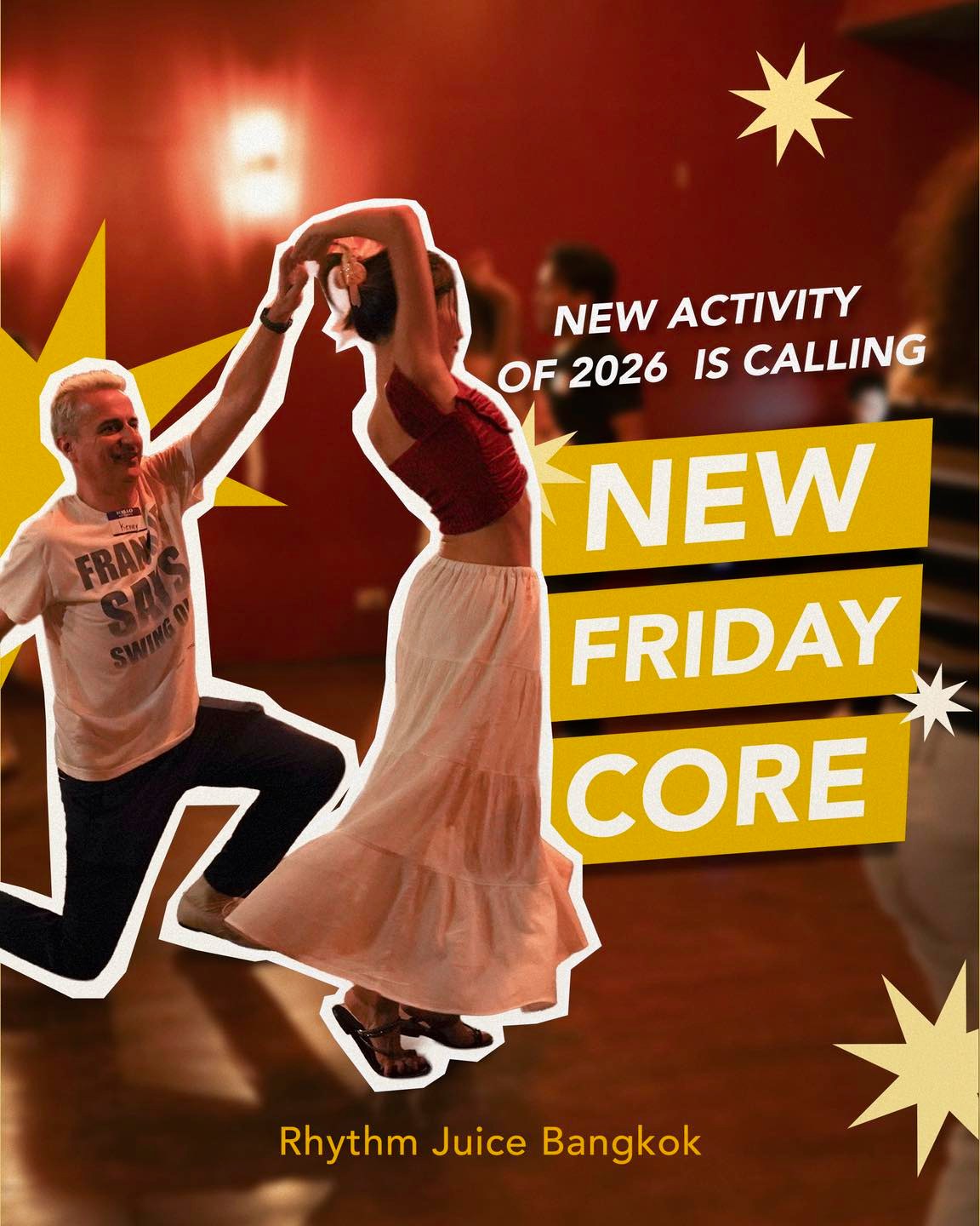 🔥 New Friday Core is here — ready to dance?
No experience? No problem 😏
Just bring your vibe 💃🕺
✨ Social Dance Party
📅 Friday, March 20, 2026
⏰ 8:00 PM
Meet new people, Feel the rhythm
And let the swing take over 🎶
👋 Join now — send us a DM.
☎️ Call: 064-224-4906 (WhatsApp🆗)
#danceinaday #bangkokworkshop #bangkokactivities #เต้นสวิง