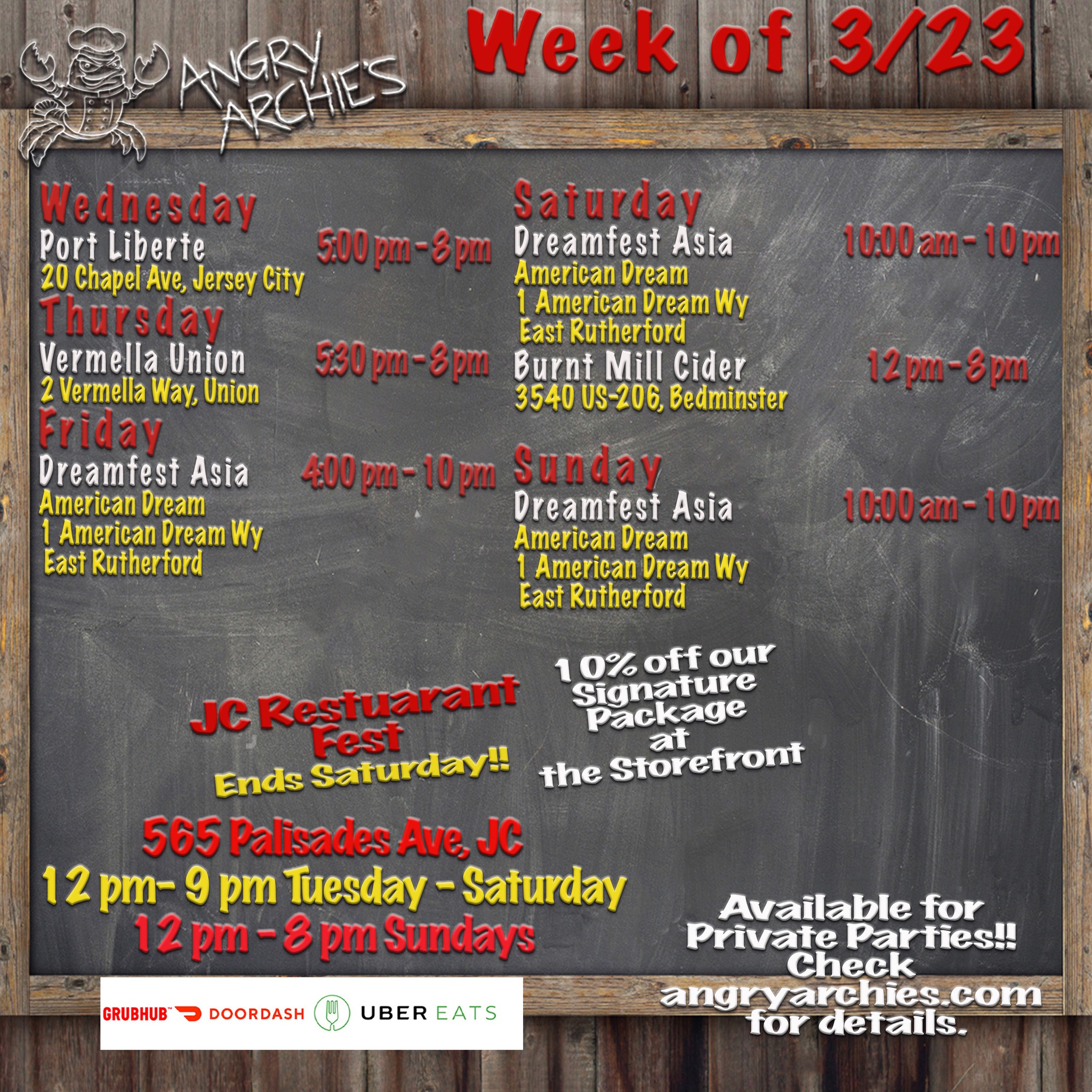 This Weeks Schedule!
#njeats #njevents #njweekend #njfoodtrucks
#njfoodtruck #jceats #njfoodie #jcmakeityours
#wefeast #eeeeeeats #jcfoodie #feastgram #hungry
#nomnom #foodie #foodporn #foodgasm #food
#eatingfortheinsta #chefmode #hungry #ForkYeah
#FoodInTheAir #Delish #EatingForTheInsta #localfood
#njdining #njcatering #eatlocalnj #foodblogger