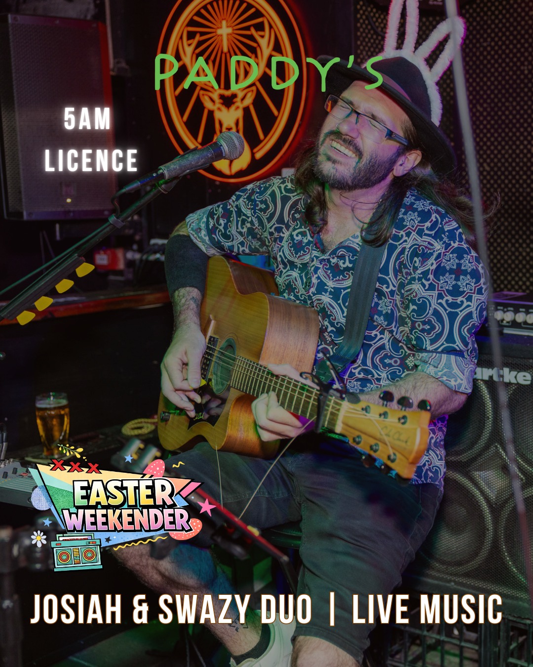 🎶 EASTER SATURDAY AT PADDY’S
Josiah @josiahsamuelmusic & Swazy Duo @scottywilsonmusic @hayes.plays.music bringing the live tunes on Saturday the 4th!
Cold drinks
Live music
5AM licence
Airlie… this is how Easter weekend starts!
#easterweekend #WhatsOnAirlie #LiveMusic #PubVibes