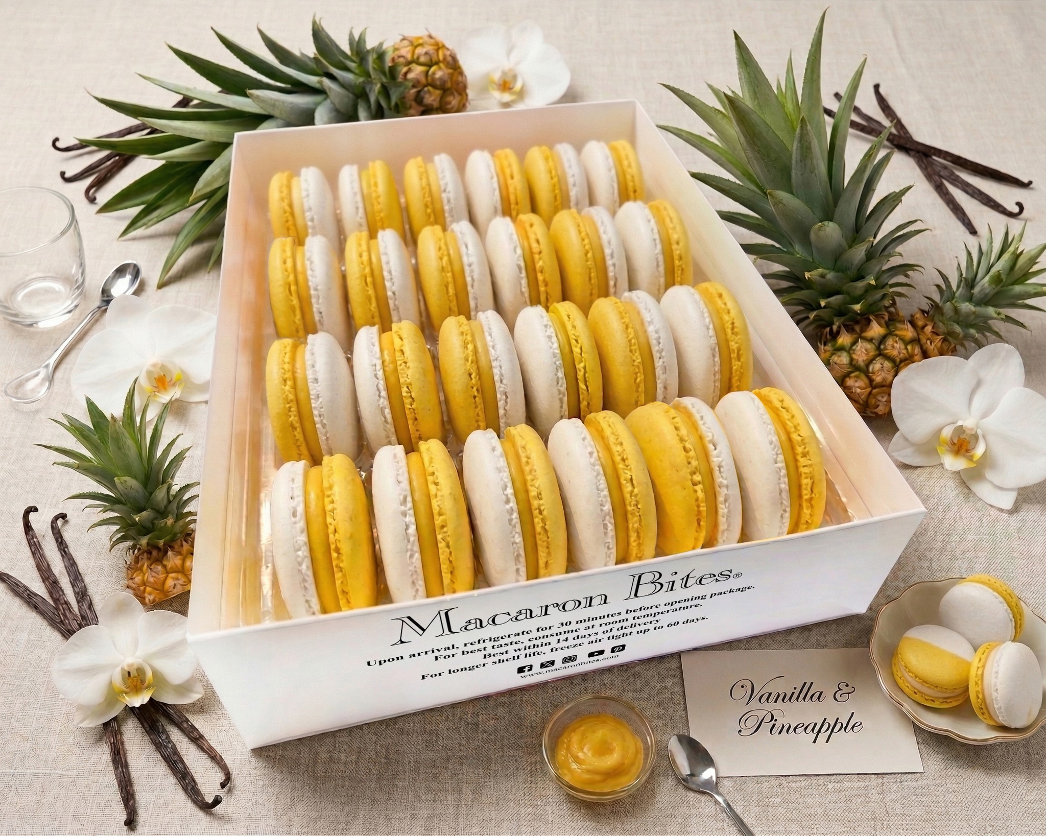 Spring mood: Tropical & Chic. 🍍💛 #EasterAesthetic #MacaronBites #Pineapple #Spring2026 #LuxuryTreats #VibeCheck