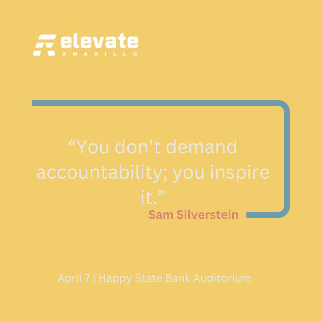 We’re excited to host a special evening in Amarillo with world-renowned speaker and author Sam Silverstein, joined by Dr. Allison Silverstein.
Sam, author of Be Astonishing, is one of the leading voices on accountability and leadership. This event will challenge and inspire you to think differently about how accountability drives success—in your organization, your team, and your community.
Event Details:
April 7, 2026
Doors Open: 5:30 PM
Program Begins: 7:00 PM
Happy State Bank Auditorium
701 S Taylor St., Amarillo, TX
Admission is free and open to the public.
Bring a friend, invite your team, and come ready to grow.