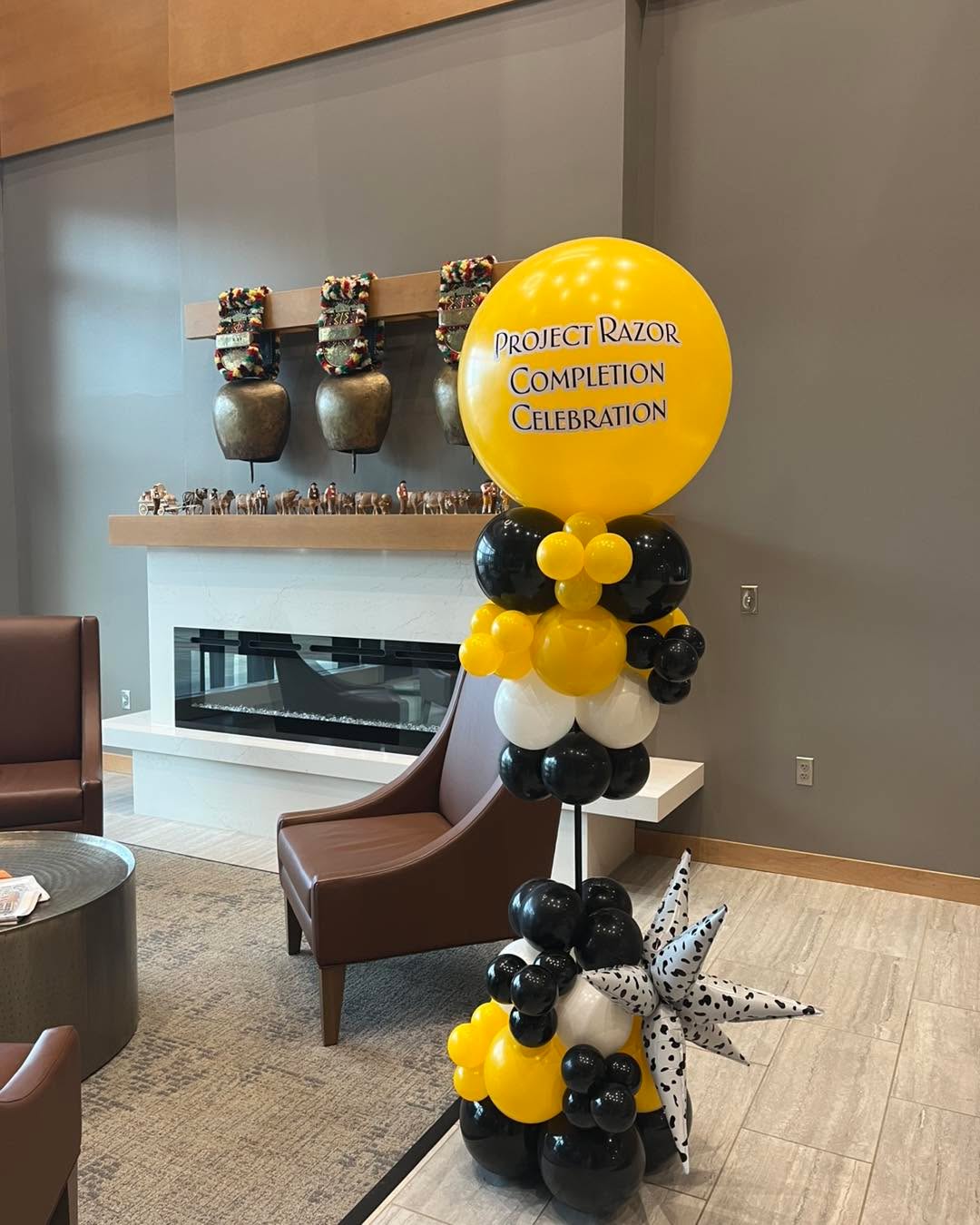 Valley Queen Cheese celebrated the completion of Project Razor!
Add your message, change the colors, make it personalized! We love creating balloons for every event!
Betsy