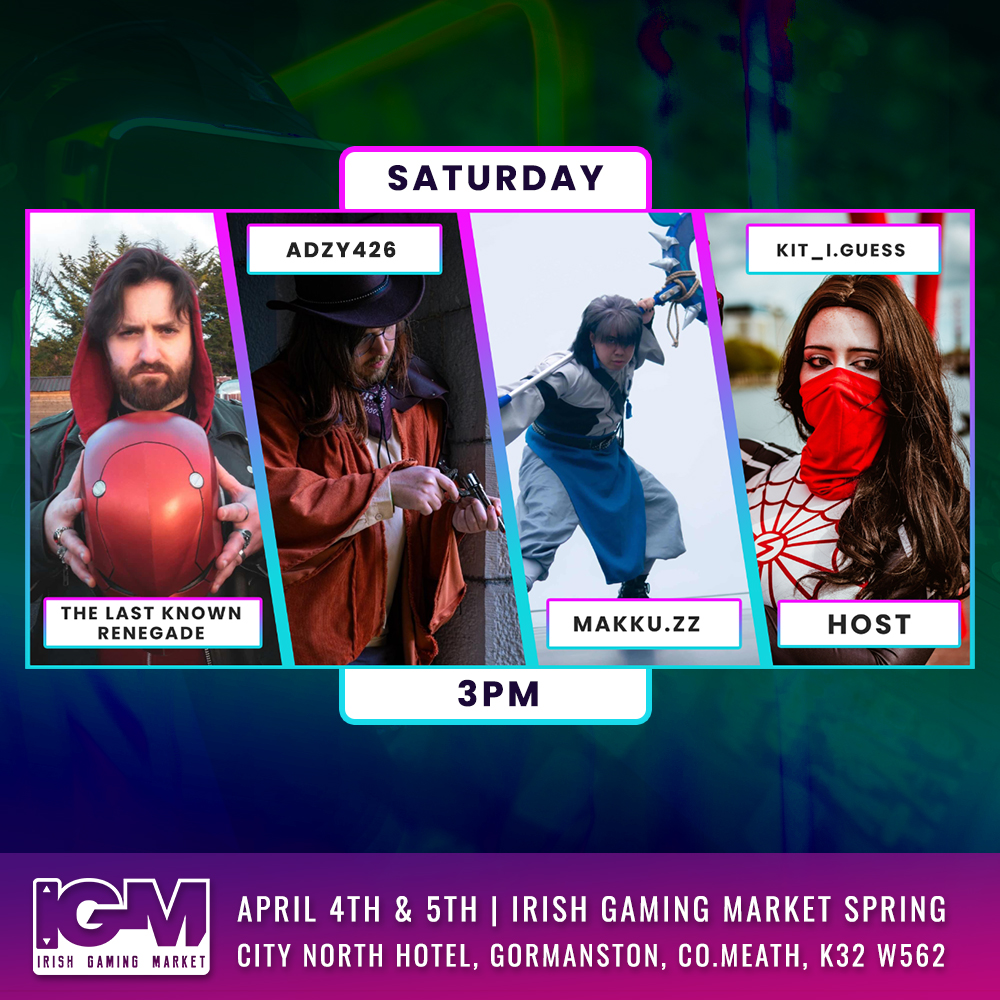🎲 LIVE D&D ONE-SHOT ON STAGE! 🎲
Saturday @ 3PM | 📍 IGM Live Stage
Enter a world of adventure, risky decisions, and chaotic dice rolls as a live Dungeons & Dragons one-shot unfolds right in front of you! Whether you’ve never played before or you’re a long-time fan of tabletop RPGs, this is your chance to watch the story come alive on stage.
Dungeon Master Adzy (@adzy426) leads the party through a high-energy adventure packed with danger, surprises, and plenty of laughs. Known for running engaging live sessions, Adzy keeps both players and audience guessing at every turn.
Featuring: @kit_i.guess, @thelastknownrenegade, @makku.zz
🌟 The audience won’t just be watching, you may get the chance to roll the all-important dice or influence key moments in the story through live A/B decisions!
Expect a lively, story-driven session that’s just as entertaining for newcomers as it is for experienced adventurers.
🪑 Take a seat at the Live Stage on Saturday at 3PM and see where the dice take the party!
🎟️ Get your IGM Spring tickets now via the link in our bio!
—------------------------------------------------
Photo Credits 📸:
Ren taken by @supercircuit23
Adzy taken by @heavenfullcosplay
Makku taken by @itshannyu
Kit taken by @teyrn.tog
#IGMSpring #IGM2026 #irishgamingmarket #dndlive #dungeonsanddragons #tabletoprpg #livestage #d20adventures #dndireland #irishdnd