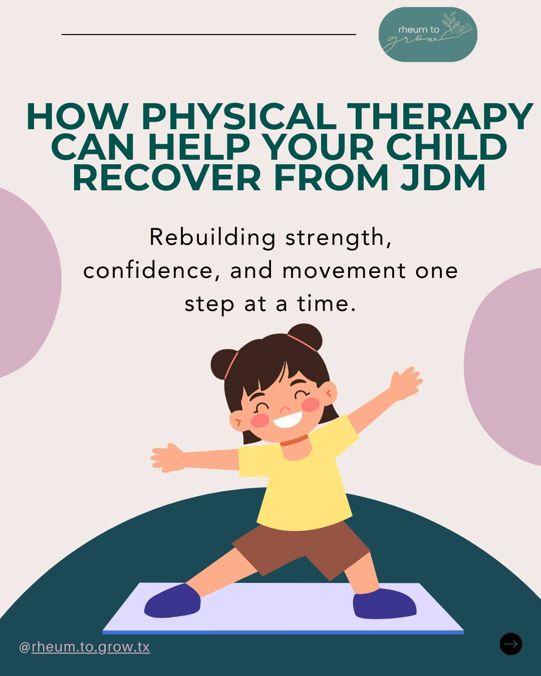 How Physical Therapy Can Help Your Child Recover From JDM 💪💙
Juvenile Dermatomyositis (JDM) can cause muscle weakness, fatigue, and skin changes. Physical therapy isn’t just about exercise — it’s a critical part of recovery that helps your child rebuild strength, restore function, and regain confidence 🌱
Why PT matters in JDM:
✨ Rebuilds muscle strength safely once inflammation is controlled
✨ Improves flexibility and joint mobility to prevent stiffness and contractures
✨ Supports endurance so kids can return to school, sports, and daily life
✨ Reduces pain and fatigue by encouraging healthy movement patterns
✨ Promotes graded, safe activity to retrain muscles without overexertion
Tips for parents 👨👩👧
✔️ Work with a pediatric physical therapist experienced in autoimmune conditions
✔️ Encourage consistency with home exercises (even on low-energy days)
✔️ Track progress — small gains are big wins ⭐
✔️ Combine PT with medical treatment and close monitoring for best outcomes
👉 Save this post to share with another parent
🤍 Want help creating a safe, personalized PT plan for your child with JDM?
🔗 Click the link in bio to book a call with Dr. Singla
👉Comment the word STACK to receive the link to download our free guide: The Pyramid Stack: A step by step guide to level up your child’s autoimmune care.
