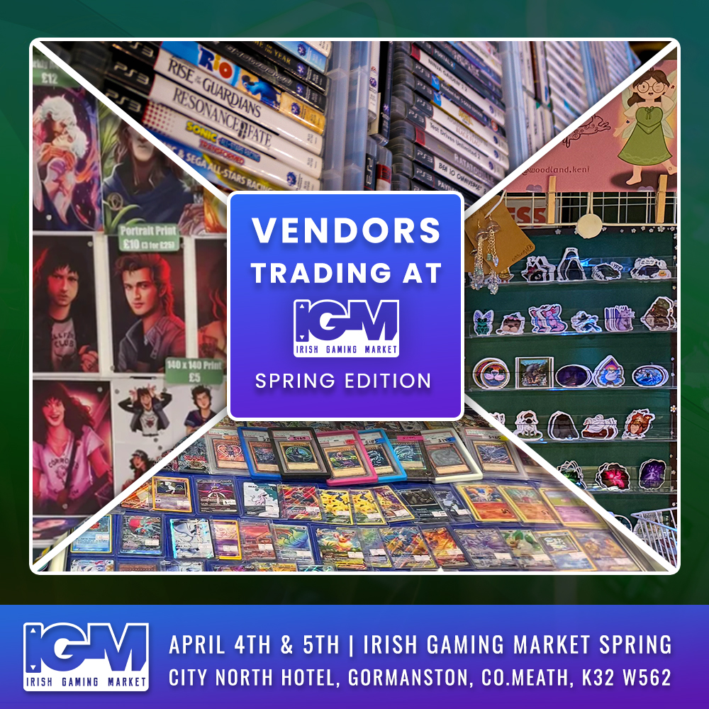 ⭐ VENDORS ⭐
Introducing even more of the amazing vendors coming to IGM this Spring! Make sure to check them out and drop them a follow if you like their stuff! 💕 We can't wait to see what surprises they have in store for #IGMSpring.
🎮 MarkedJoker (@markedjoker)
PlayStation, Switch, Xbox 360 and more for retro and modern players. A great stop for gamers looking to add to their collection.
🐱 Berrybugz (@berrybugz)
Stickers, keychains, buttons and prints inspired by video games and internet cat culture. Louth-based artist creating fun designs for a wide range of fans.
🎨 MeMyselfAndMisha (@memyselfandmisha)
Handmade goodies including dioramas, T-shirts, tumblers, keyrings, totes, stickers and badges. Original artwork printed on everyday items you can use and enjoy daily, most inspired from games and pop culture!
🖌️ FidzyO (@fidzyo)
Prints, stickers, keychains and bookmarks inspired by video games, TTRPGs, film and music. Unique artwork created to share favourite fandoms with fellow fans.
🃏 Pack Mania TCG (@packmaniatcg)
Trading cards including Yu-Gi-Oh!, Pokémon and One Piece with singles and sealed products. Specialist TCG vendor bringing cards for collectors and competitive players alike.
🎨 roacherart (@roacherart)
Dublin-based illustrator selling prints, stickers, badges and bookmarks. Featuring original designs and fan-inspired pieces from games, indie animation and TCGs.
🖼️ Wet Paint Art (@deathbywetpaint)
Fanart prints, stickers, keychains and badges inspired by anime and games. Designs feature series like Chainsaw Man, Arcane, Genshin Impact and more with a unique artistic twist.
✏️ Nico Draws
Digital artist creating prints, stickers and keychains based on the things they love. Fun fanart designs inspired by games, shows and favourite characters.
🌿 Woodland Keni & Lancey Pants (@woodland.keni) + (@lanceypants__)
Handmade art, prints, stickers, jewellery, cosplay accessories and customised clothing. A creative duo blending whimsical woodland and folklore art with alternative fashion and handcrafted designs.
Get Tickets Now via the link in our bio! 🔗
—------------------
#irishgamingmarket #igmspring #igm2026 #irishgaming