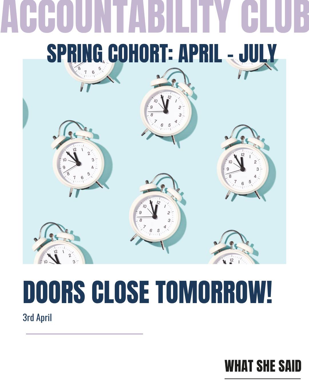 This is it. The doors are closing on the Spring Intake for The Accountability Club. 🚪
If you have big plans for Q2 but you are worried they will get swallowed up by the day-to-day chaos, this is for you.
For just £99, you get three months of structure, small-group support, and that vital push to get the big things done.
We kick off in April. Are you in?
Link in bio. Last chance! ⏳
#GoalSetting #BusinessPlanning #FemaleEntrepreneur #ActionOverPerfection