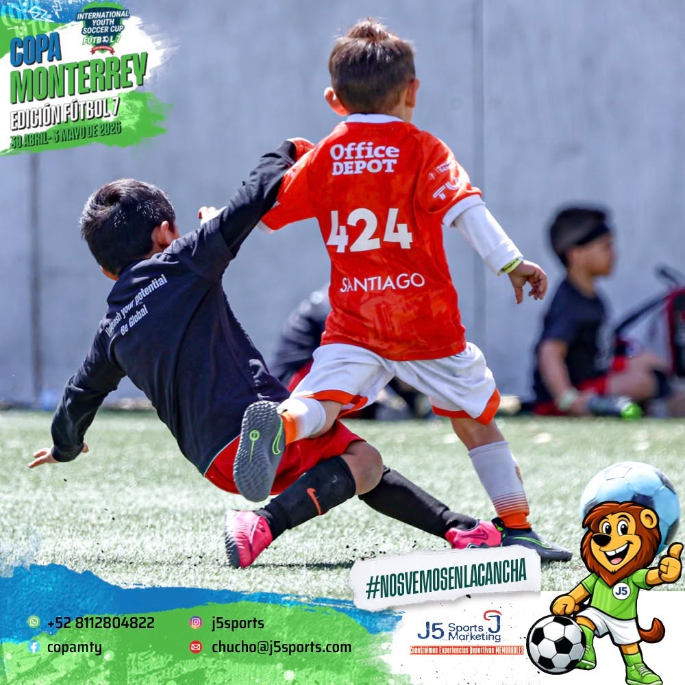 ⚡ El futuro del fútbol empieza aquí.
¡Juega la edición fútbol 7 de la #CopaMonterrey!
Del 30 de abril al 3 de mayo, ¡Nos vemos en la cancha!