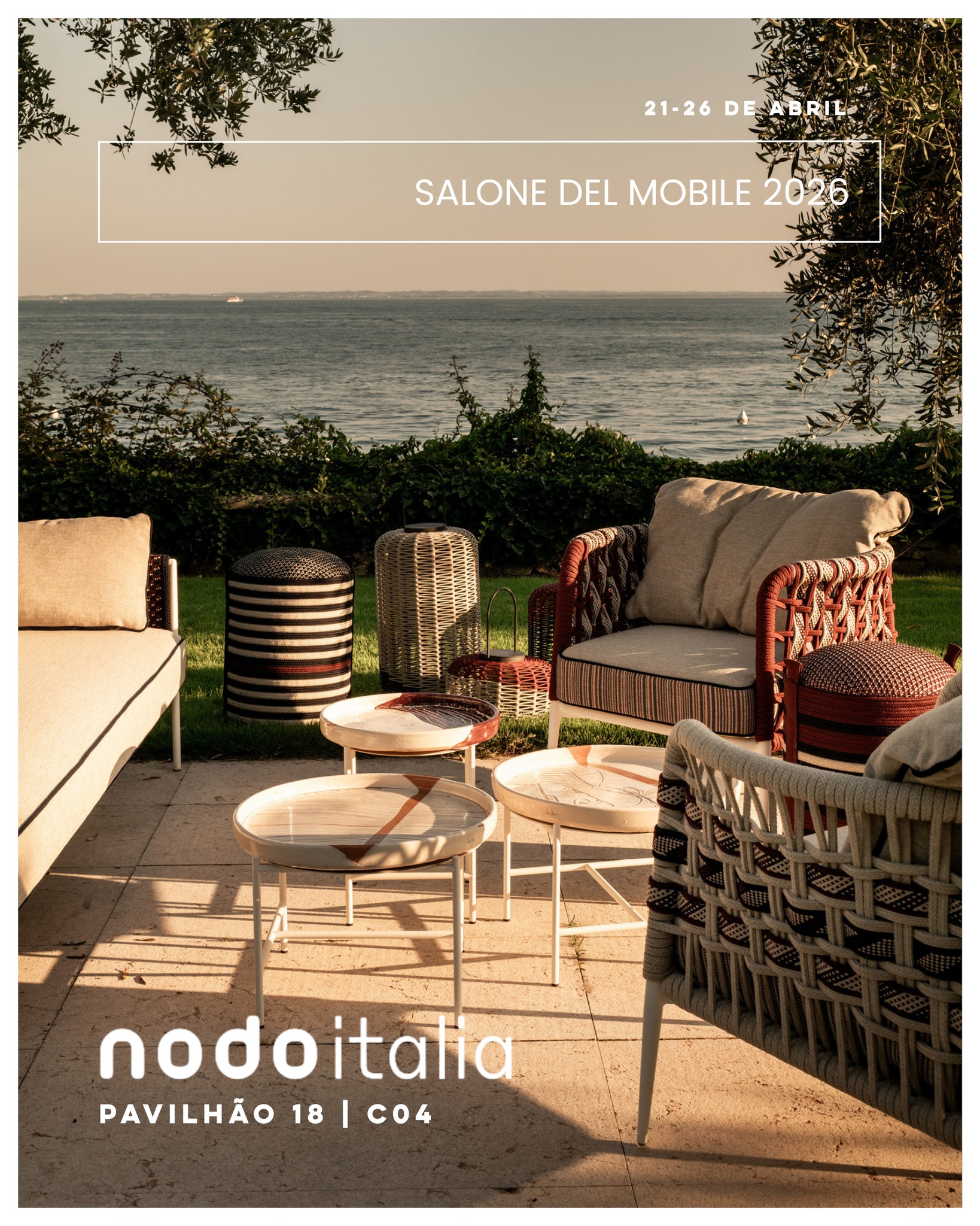 Milão 2026: A Design-Minder convida-o para uma semana de novidades!
De 20 a 26 de abril de 2026, Milão torna-se o epicentro mundial do design com o Salone del Mobile e a Milan Design Week.
A nossa equipa estará presente nos stands e showrooms das marcas agenciadas, apresentando as novidades que vão inspirar os próximos projetos.
Reserve já a sua reunião connosco para garantirmos um tempo dedicado à apresentação exclusiva das novidades.
Salone del Mobile (21 a 26 de abril)
Nodo Italia: Pavilhão 18 | Stand C04
Milan Design Week / Fuorisalone (20 a 26 de abril)
Nodo Italia: Via Cola di Rienzo, 8, Milano
Para reservar o seu horário, envie uma mensagem privada ou utilize o link disponível no nosso perfil.