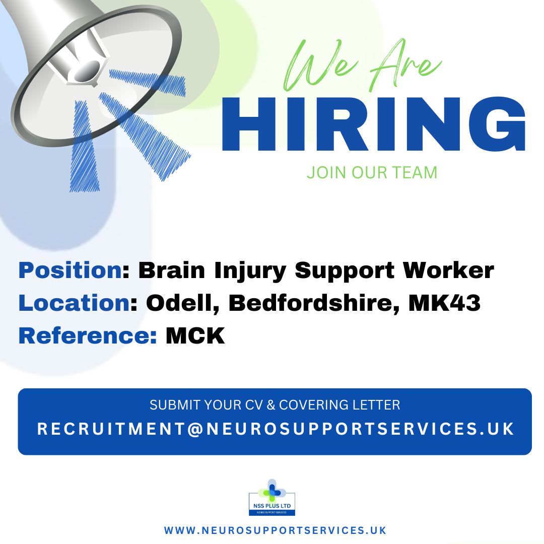 Join NSS! 🌟
Are you looking for a role where you can truly make a difference? NSS is hiring Brain Injury Support Workers in Odell, Bedfordshire! 📍
We believe in looking after our team as much as our clients. Why join us?
✅ Flexible hours that work for you.
✅ Full training provided—grow your career with us!
✅ A friendly, supportive team culture.
✅ The chance to make a change every single day.
Ready to start? 📧 Email your CV & covering letter to recruitment@neurosupportservices.uk and let’s chat!
#SupportWorkerJobs #CareCareers #add local area #BrainInjurySupport #HiringNow