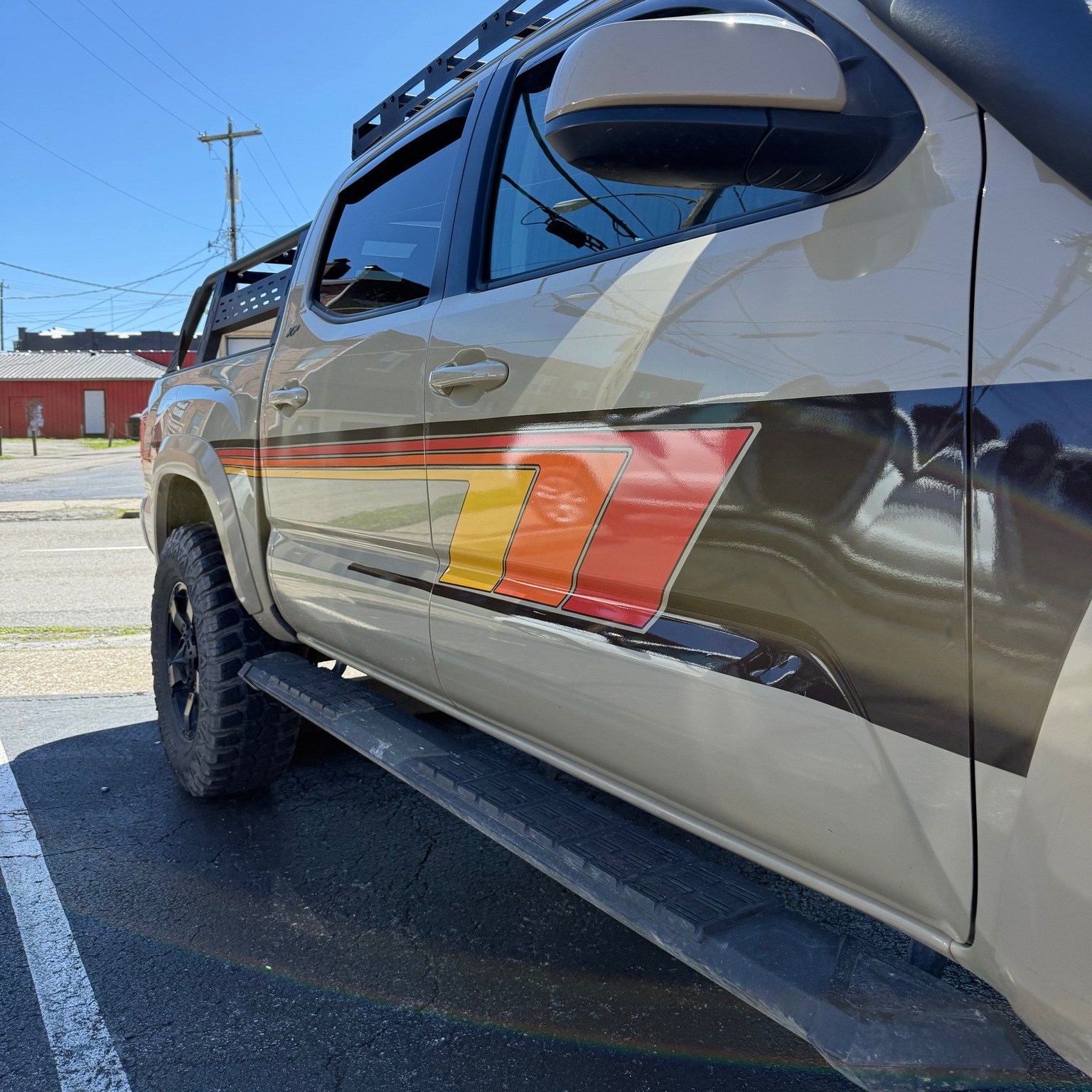 Adding some retro striping to this nice Toyota Tacoma!