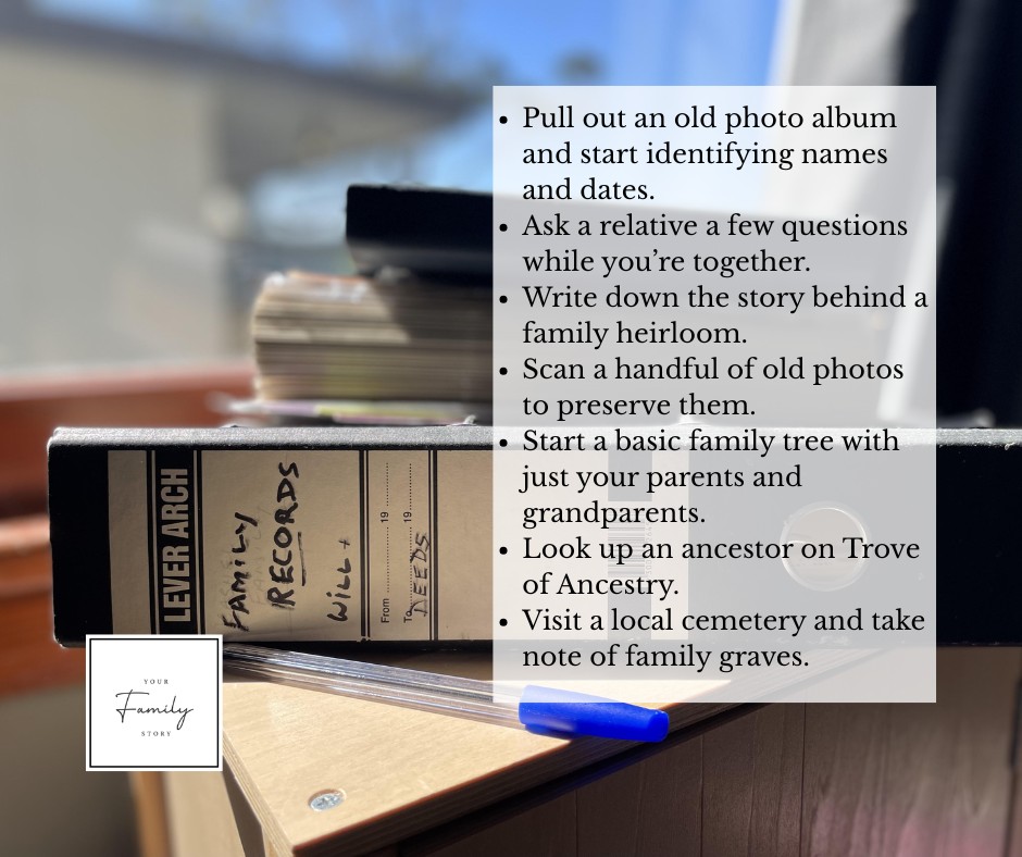 Spending time with family this Easter long weekend? đ°
Itâs the perfect opportunity to take a small step into your family history.
Pull out an old photo album, ask a few questions, write down a memory, or finally look up that one ancestor youâve been curious about.
It doesnât have to be a big project. Even one story recorded or one photo identified is something saved for the future.
I hope the Easter Bunny brings you yummy treats!
#FamilyHistory #EasterWeekend #yourfamilystoryau