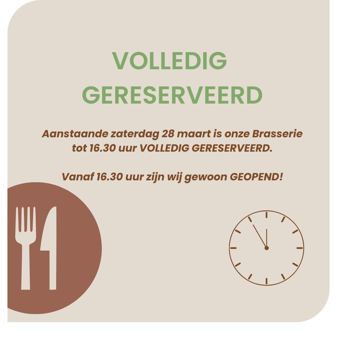 ❗In verband met een grote reservering🐣 zijn wij aanstaande zaterdag tot 16.30 uur volledig gereserveerd.
Vanaf 16.30 uur zijn we gewoon geopend en is het mogelijk om te reserveren of spontaan binnen te lopen voor een hapje 🍖en/ of een drankje🍷!
Graag tot snel en...Zondheed!🍻
#eetcafé #gemeentevoerendaal #zondheed #lunch #diner #dineren #brasseries