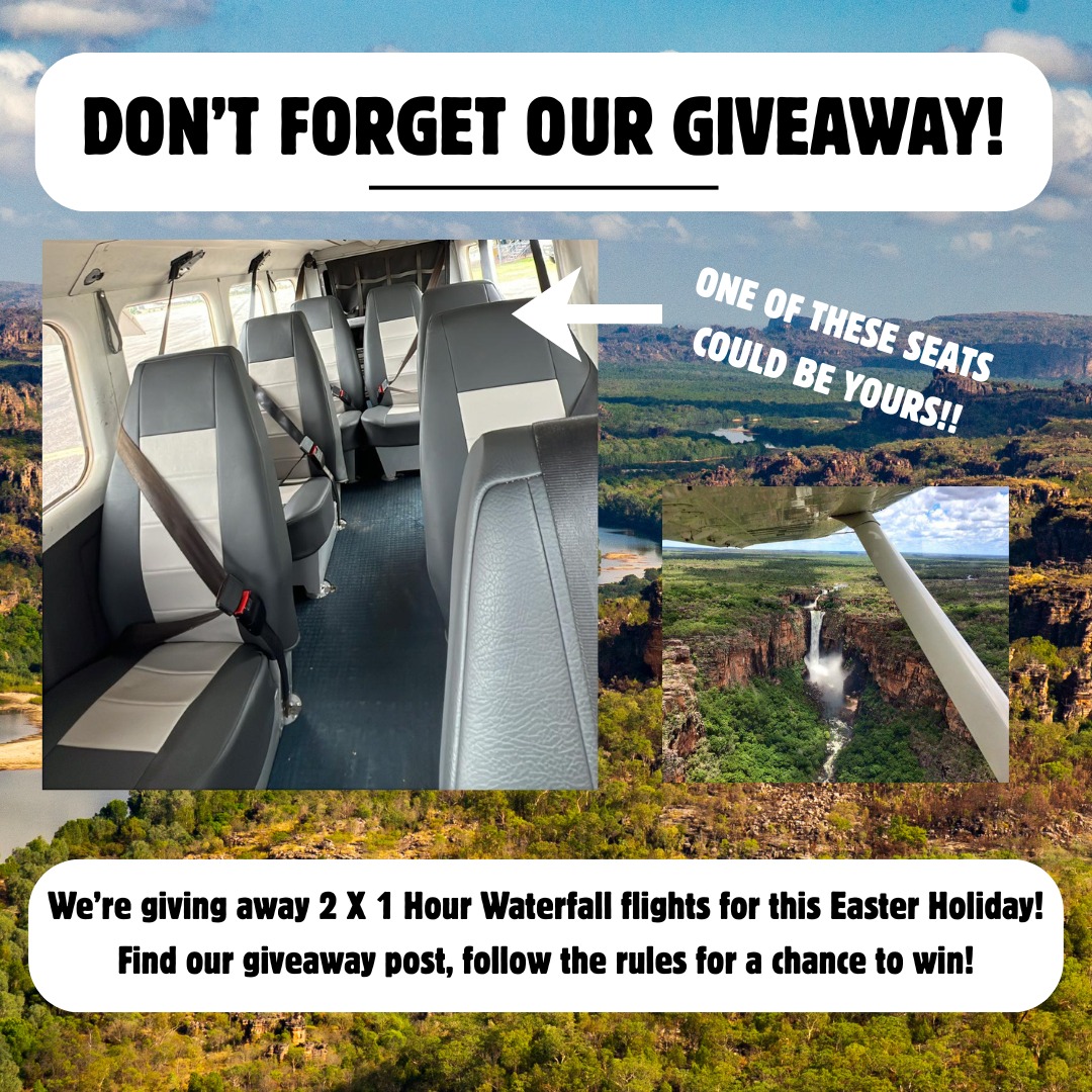 We’re giving away 2 tickets to fly over the falls this Easter! 🌧️✨
To enter, find our post on Facebook or Instagram, follow the instructions, and you’re in.
Didn’t win? No worries, locals can still enjoy 10% off our waterfall flights until 12 April 2026 with code LOCAL10.
Skip the queues and experience Kakadu at its absolute best!