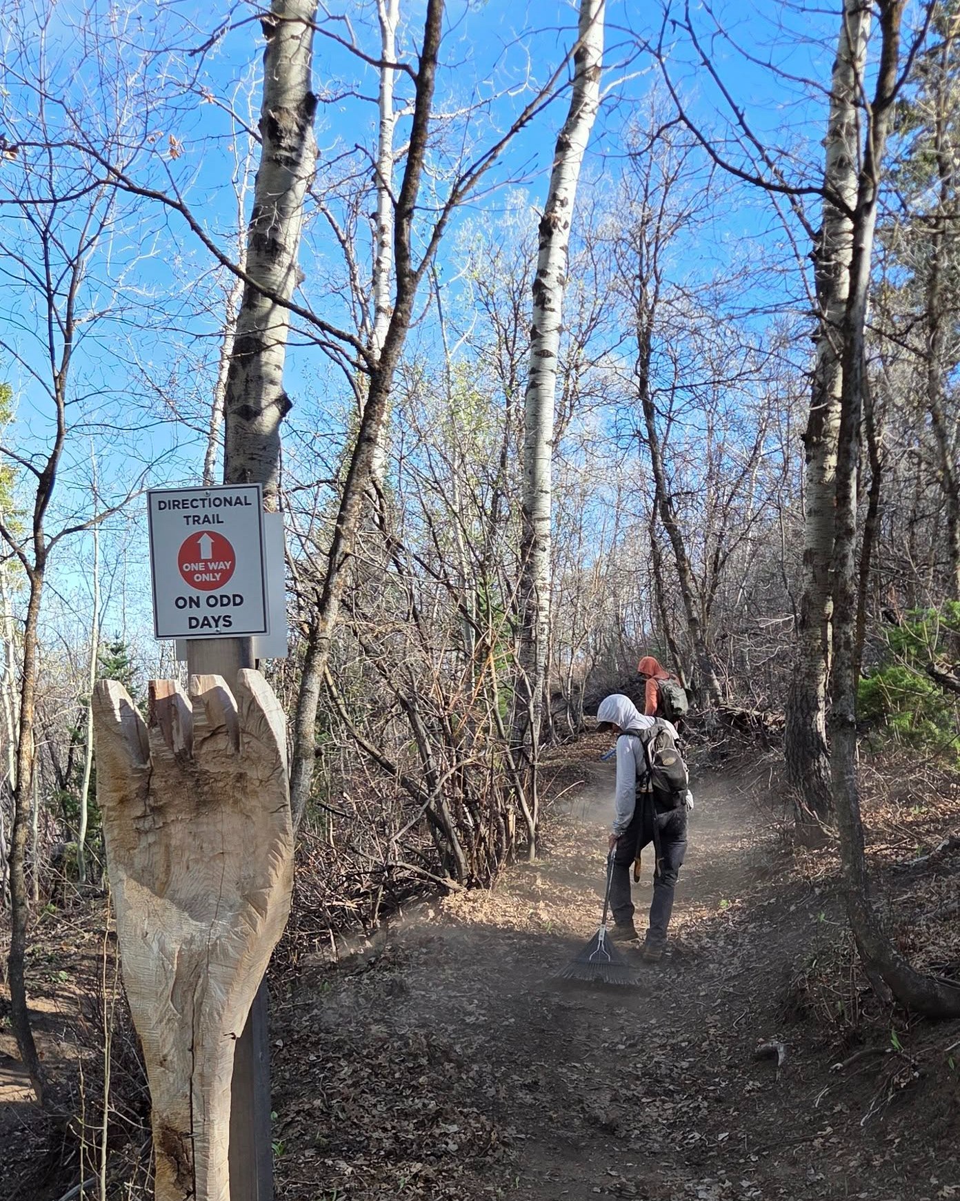 🥾 We've been getting out and getting our steps in!
The Eden Valley Trails crew has been putting in the work over at North Fork — trimming, raking, and getting things dialed in for the season. With this weather, it feels like we're about a month ahead of schedule, but we're not complaining. We're doing our best to keep up!
✅ Spork is officially open today and ready for prime time. Go enjoy it!
Next up — we have our eyes on Canyon Rim. We'll be out there next week tackling numerous downed trees and fixing drainages to get it in shape.
⚠️ Please respect closed trails. When we're out there running chainsaws and power tools, it's genuinely dangerous for everyone when riders come through unannounced. It puts you at risk and it puts us at risk. If a trail is closed, please stay off it until we give the all-clear.
Thanks for your patience and support — we do this for all of you! 💚