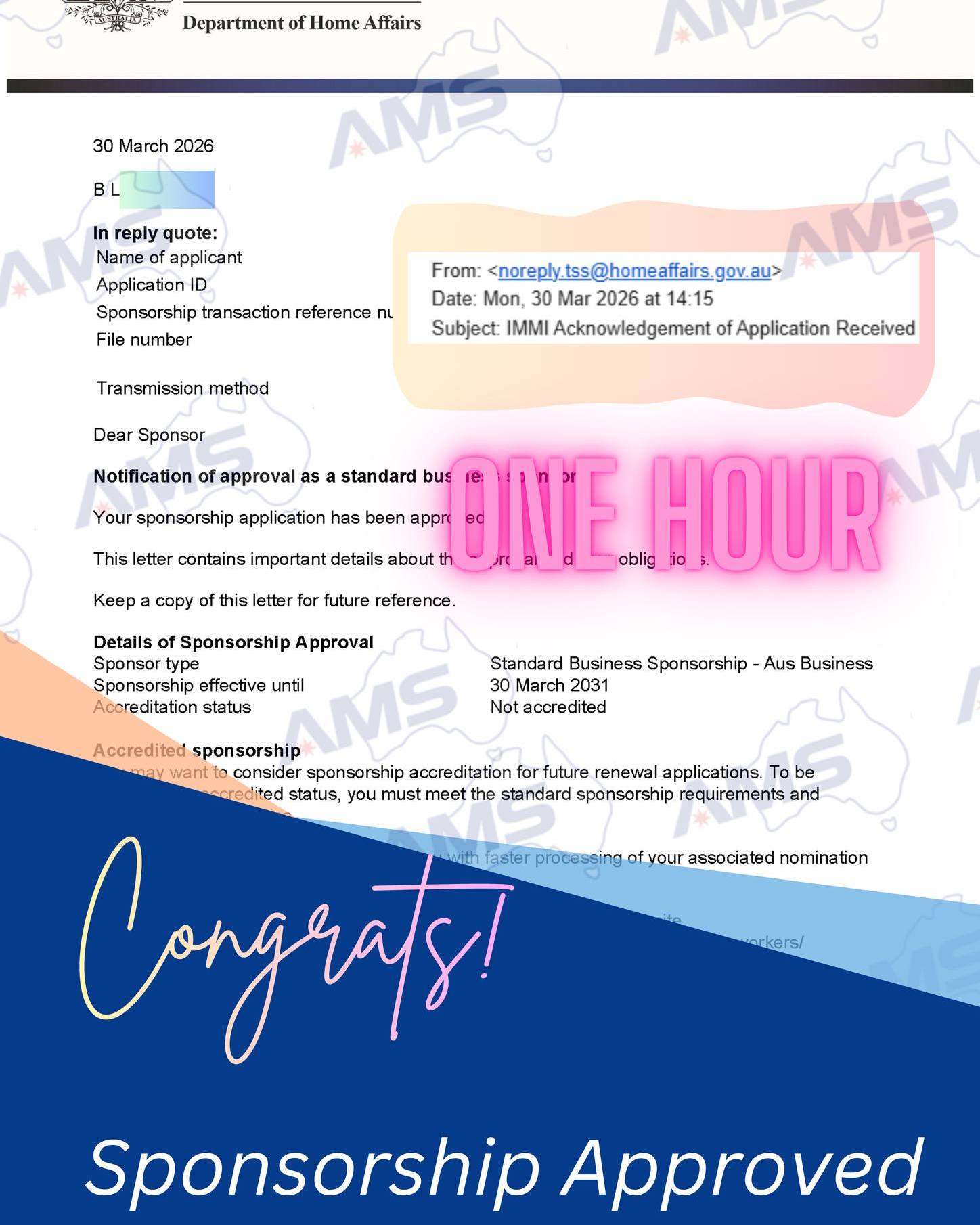 We’re honestly still in shock.
Submitted a sponsorship application… and it got approved in just 1 hour. Had to check it a few times just to make sure it was real. It felt unreal.
For reference:
👉 Most sponsorship approvals take 1–4 weeks
👉 More complex ones can take 1–3 months
But this one? Straight up cheat code mode⚡
Manual review + 1-hour approval… like what?!
Honestly, this is probably one of the fastest approvals we’ve ever seen.
Usually this only happens when everything is super clean — solid company profile, perfectly prepared docs, smooth case overall. Still, this kind of speed is rare.
Have you ever seen anything this fast? 👀
#AustraliaMigration #australiamigration #australiaimmigration #482visa #employersponsorship #EmployerSponsorship