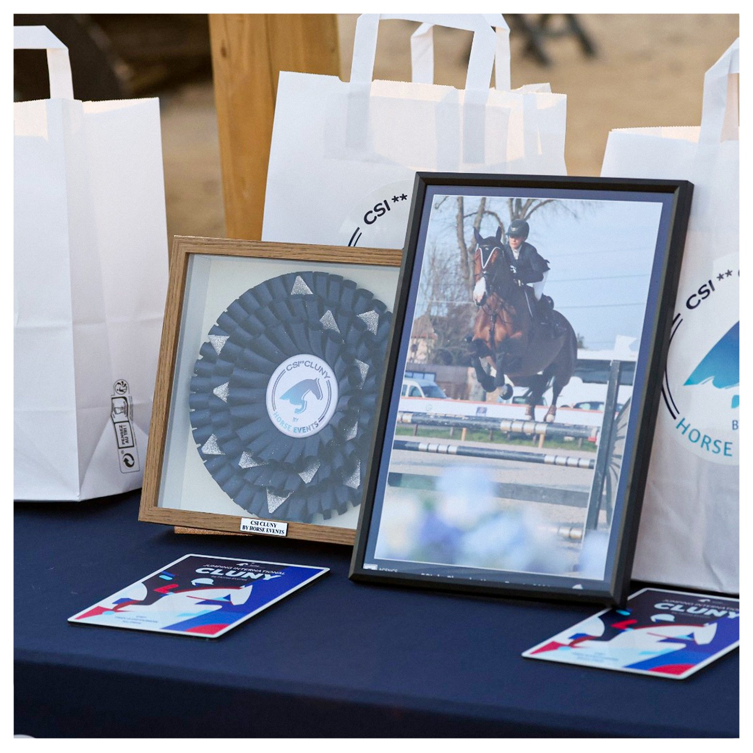 ✨ Retour en images sur le CSI @horseevents.fr ! ✨
Les compétitions se sont déroulées du 19 au 22 mars 2026 et du 26 au 29 mars 2026 à Cluny. 🐎
Nous avons eu le plaisir de remettre nos créations lors de la remise des prix de notre épreuve ! 🏆
#Flot #Equitation #CSI #horseevents #RemiseDesPrix