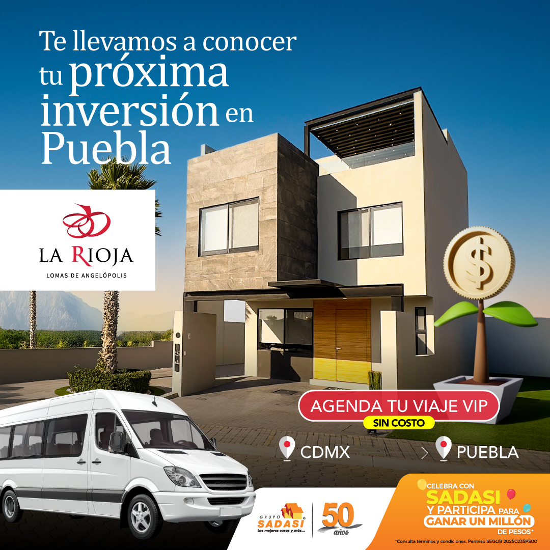 Descubre La Rioja, en Lomas de Angelópolis III, y enamórate de un espacio diseñado para crecer tu patrimonio. 📈💼
🔸 Viaje VIP desde CDMX sin costo
🔸 Casas con Roof Garden
🔸 Ideal para vivir o invertir
📩 Envíanos mensaje y agenda tu visita
#Puebla #LomasDeAngelópolis #LaRiojaPuebla #AlttaHomesPuebla