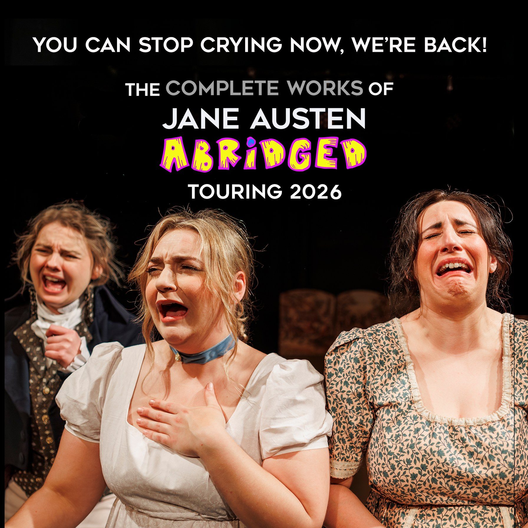 Oh my giddy Aunt! We are so excited to welcome our in house company back!
After touring the UK with their smash-hit, 5* show, they return for three performances ONLY!
8pm - Fri 3rd April - LIMITED AVAILABILITY
2.30pm - Sat 4th April - Best availability
8pm - Sat 4th April - SOLD OUT