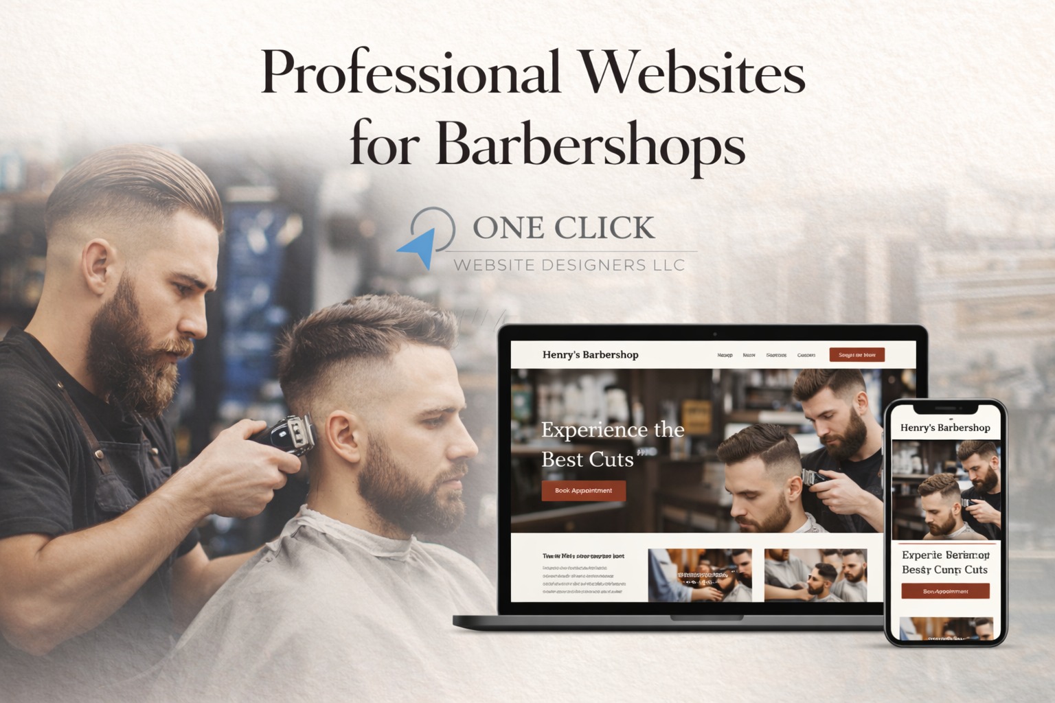 Your barbershop should be easy to find and easy to book
A professional website helps you showcase your cuts, attract new clients, and keep your schedule full.
At One Click Website Designers LLC, we create custom websites for barbershops designed to grow your business
Online booking and contact forms
Showcase your work and styles
Mobile friendly design
No upfront payment
If people can’t find your shop online, they are going somewhere else
Get your free quote today
#Barbershop #BarberLife #MensGrooming #FadeGame #SmallBusiness #WebsiteDesign #GrowYourBusiness #Entrepreneur #LongIslandBusiness