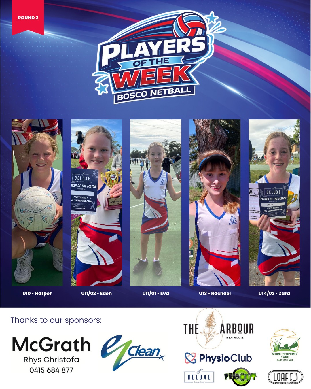 🏐🔥 CELBRATING OUR ROUND 2 PLAYERS OF THE WEEK 🔥🏐
Big effort, great teamwork and game-day impact! Congratulations 💙👏