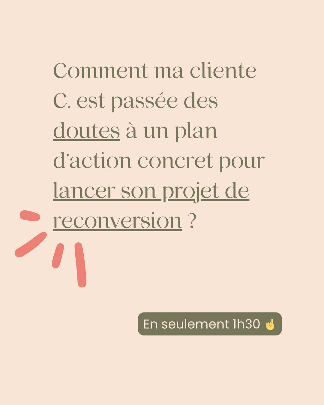 La chair de poule s’est invitée pendant la séance 🧡
Un bel indice pour confirmer qu’on était dans le droit chemin et que les mots qui étaient dits à ce moment-là étaient vraiment très forts et importants pour elle.
C'est comme ça, que ma cliente C., a enfin trouvé le sens de son projet et le fil rouge de toutes ces idées ! 🧵
Un moment fort et précieux pour elle.
La tête dans le guidon, on peut se sentir complètement bloqué dans une situation.
Et ce n’est pas faute de ne pas vouloir avancer, ou tenter des choses, ou chercher des solutions.
Ca peut être :
👉 que tu es concentré sur une partie du “problème”, alors que l’essentiel est ailleurs
👉 que tu n’as pas les outils concrets pour avancer plus facilement
👉 que tu manques d’un regard extérieur pour t’ouvrir les yeux sur ce que tu as déjà, ce qui est en place…
Bref, si t’en as marre de tourner en rond en solo pour ta reconversion pro, réserve ta place pour La Mini Bulle ! 😉
Le lien est dans la bio et si tu as des questions, tu peux m’envoyer un message 😊