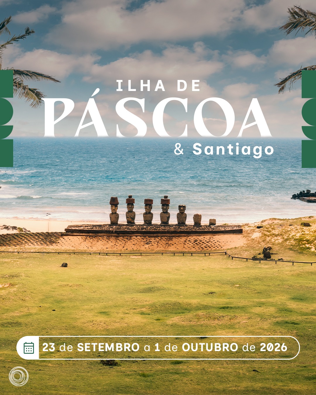 A ilha mais remota do mundo te espera! 🗿✨
De 23 de setembro a 1 de outubro de 2026, viva o tour Ilha de Páscoa & Santiago.
👉 Deslize e descubra cada etapa dessa jornada!
Para não perder nenhuma novidade sobre os nossos roteiros, entre no nosso canal do WhatsApp! Link na bio. 😉
#ilhadepascoa #rapanui #santiago #chile #domundo