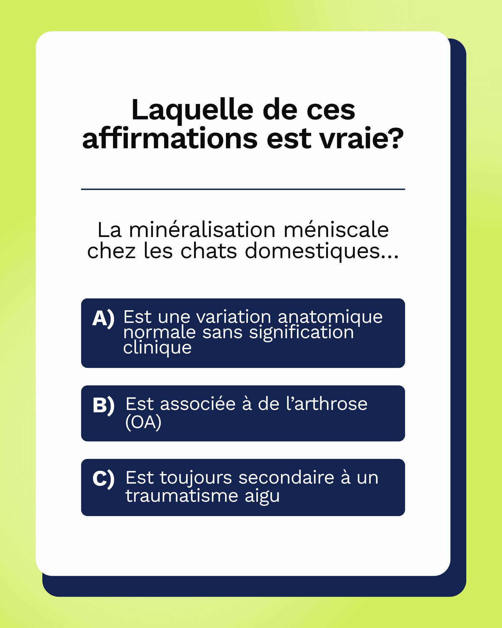 Selon vous, laquelle de ces affirmations est vraie?
Découvrez la réponse demain! 🤭