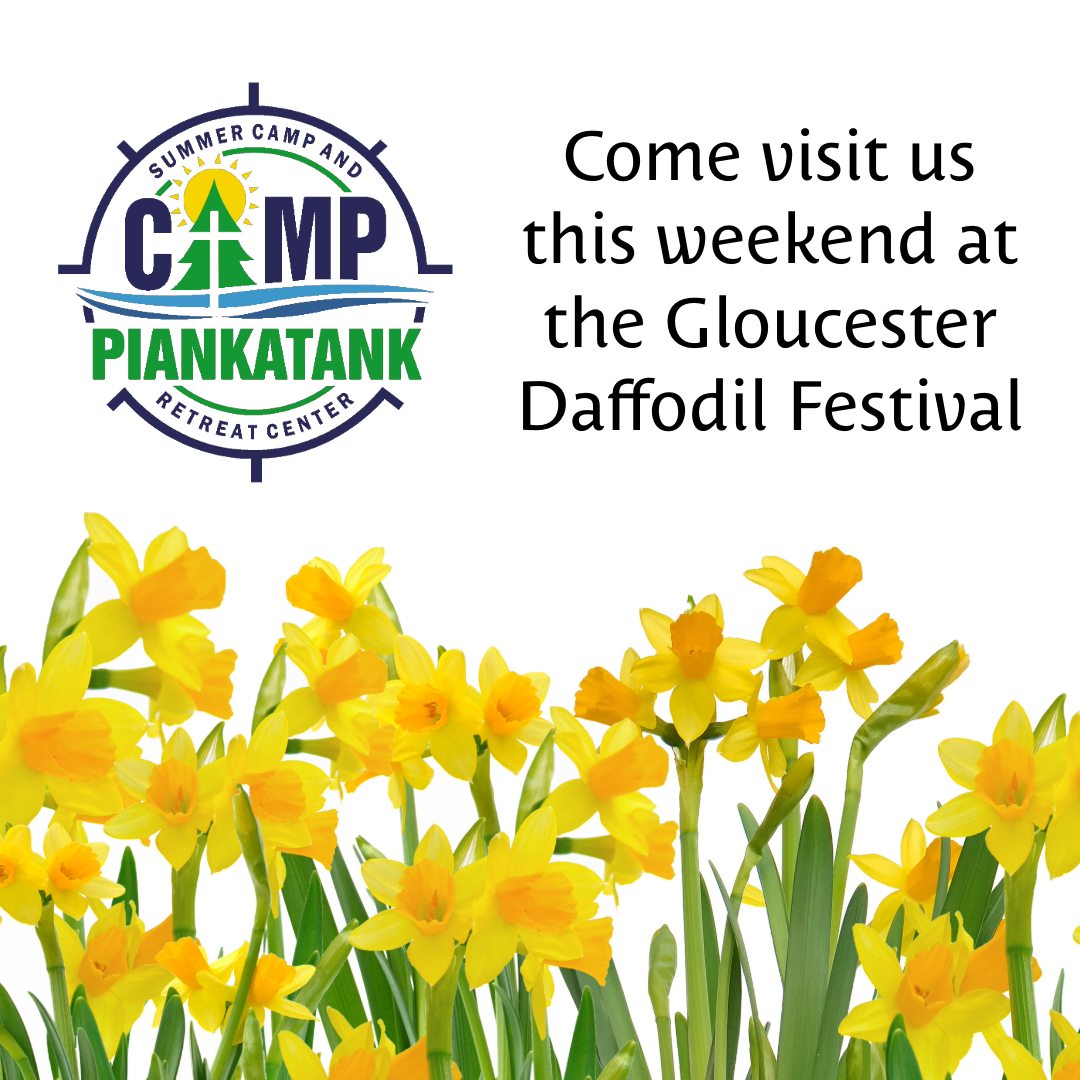 Headed to the Gloucester Daffodil Festival? So are we!
Swing by our booth for smiles, info about summer camp, and a chance to get your kids signed up for an amazing week of fun, friendship, and growing in faith.
Don’t miss it—we can’t wait to meet you!
