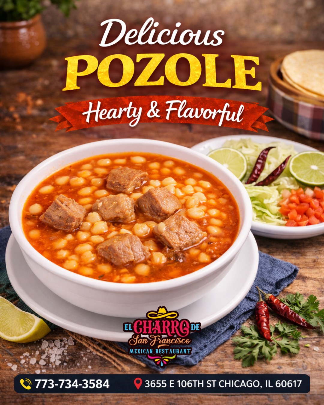 Perfect for those days when you need something real, filling, and full of sabor!
Tender pork, rich broth, and all the fresh toppings that make it unforgettable… this isn’t just food, it’s a feeling!
📍 Visit us at El Charro de San Francisco
📞 773-734-3584
#pozole #pozolechicago #Lent2026 #cuaresmafood #elcharrodesanfrancisco #cuaresma2026
