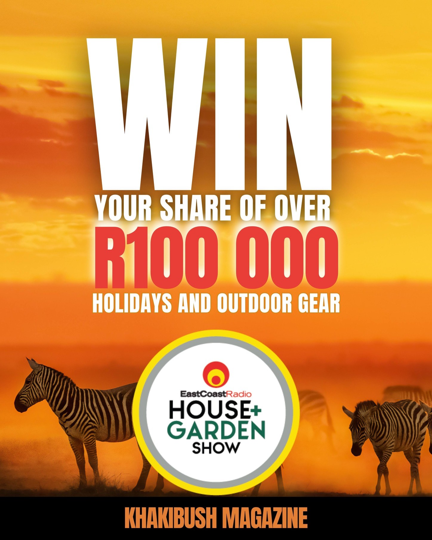 ...🎉 WIN BIG with KhakiBush Magazine! 🌿
Stand a chance to WIN your share of over R100 000 in holiday experiences and outdoor gear in partnership with the East Coast Radio House & Garden Show 2026! 🏕️🌊
Whether you love travel, adventure, the bush, or the outdoors — this giveaway is for you.
Entering is FREE and easy:
1️⃣ Visit our website
2️⃣ Go to the Competition Page
3️⃣ Enter for your chance to win!
👉 Enter here: https://www.khakibush.com/your-free-emag
🔗 Link in bio
Don’t miss this opportunity to score incredible prizes and celebrate the outdoors with us! 🌍🔥
#KhakiBush #Competition #WinBig #OutdoorAdventure #HouseAndGardenShow #EastCoastRadio #SouthAfricaTravel #AdventureAwaits #GiveawaySA #OutdoorLifestyle