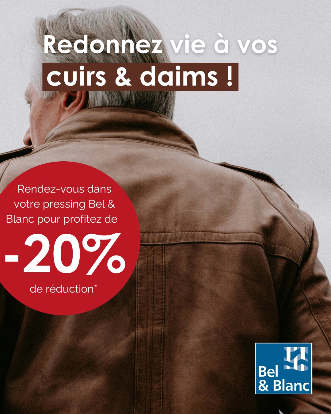 ✨ En avril, prenez soin de vos pièces préférées ✨
Profitez de -20% sur le nettoyage de vos cuirs et daims tout le mois ! 🧥👢
Vestes, blousons, sacs, bottes… confiez-les à nos experts pour leur redonner éclat et souplesse.
💧 Un nettoyage professionnel pour prolonger la vie de vos articles chéris.
📍Offre valable dans tous nos pressings Bel & Blanc en avril uniquement.
📅 Ne laissez pas passer l’occasion !
*Offre valable jusqu’au 30 avril inclus. Non cumulable, appliquée sur le tarif de base et réservée aux porteurs de la carte Bel & Blanc.
#BelEtBlanc #NettoyageCuir #EntretienDaim #OffreAvril #PressingPro #PrenezSoinDeVosAffaires
