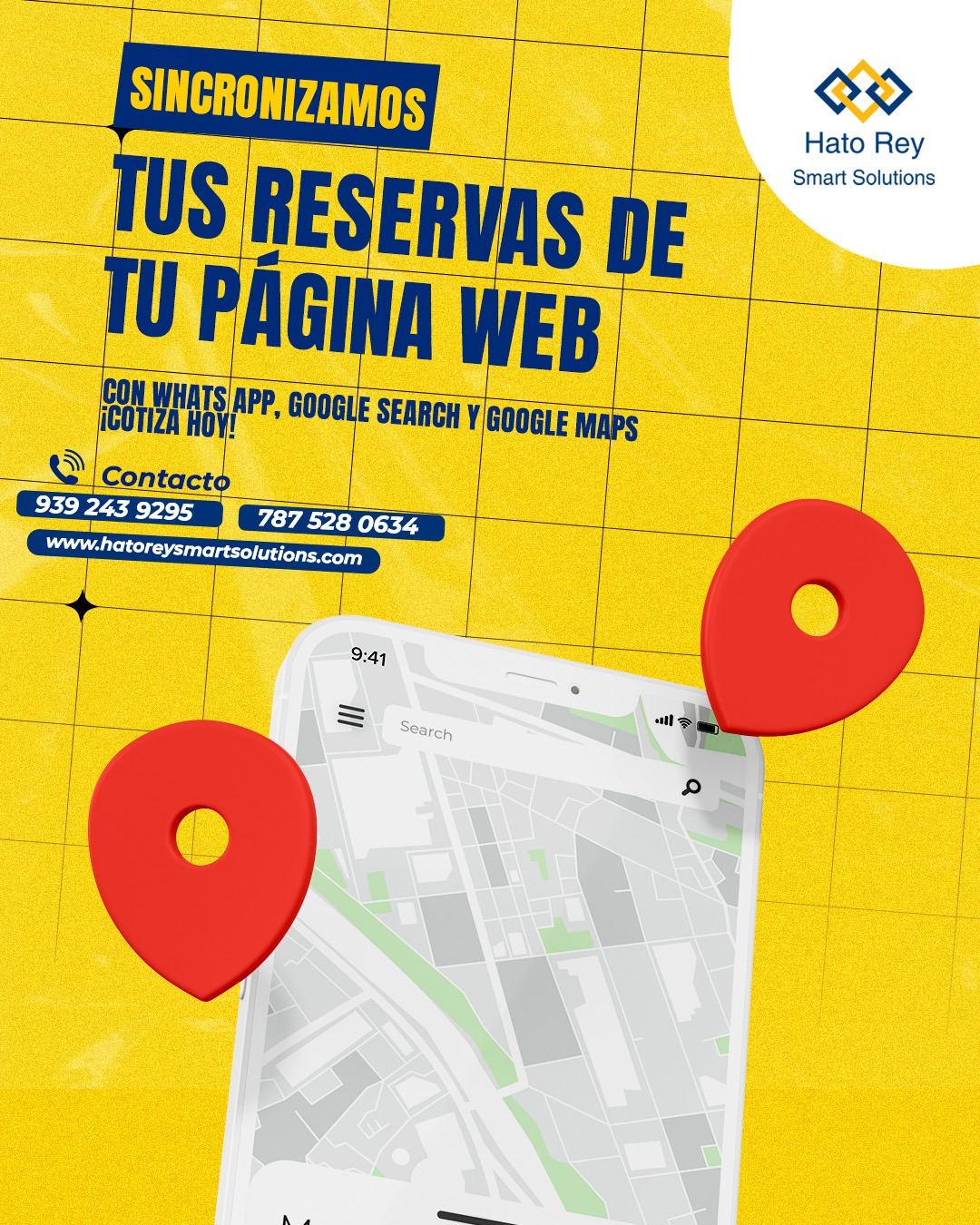 📍🔗 Sincroniza tus reservas automáticamente.
Integra tu página web con WhatsApp, Google Search y Google Maps para que tus clientes puedan reservar fácilmente desde múltiples plataformas.
Simplifica tu operación y no pierdas más oportunidades de negocio. 🚀
📲 Contáctanos:
📞 939-243-9295
📞 787-528-0634
🌐 www.hatoreysmartsolutions.com
#HatoReySmartSolutions #ReservasOnline #GoogleMaps #WhatsAppBusiness #NegociosPR #Automatizacion #PuertoRico #MarketingDigital
