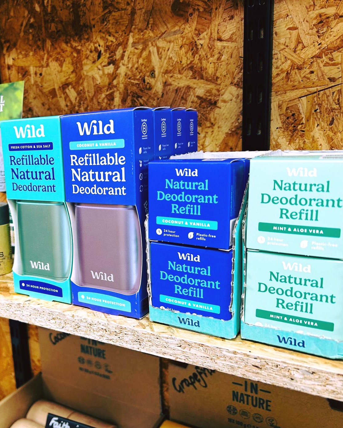 @wildrefill deodorant in store now.