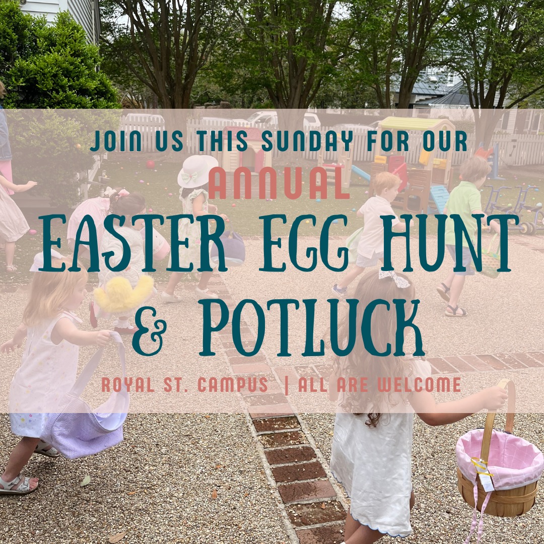 This Sunday is one of the best of the year! Bring your baskets and join us for worship at 9:30am followed by our Easter Egg hunt and a community potluck! Children wishing to participate in Palm waving in worship are asked to be in the Fellowship Hall by 9:20am!