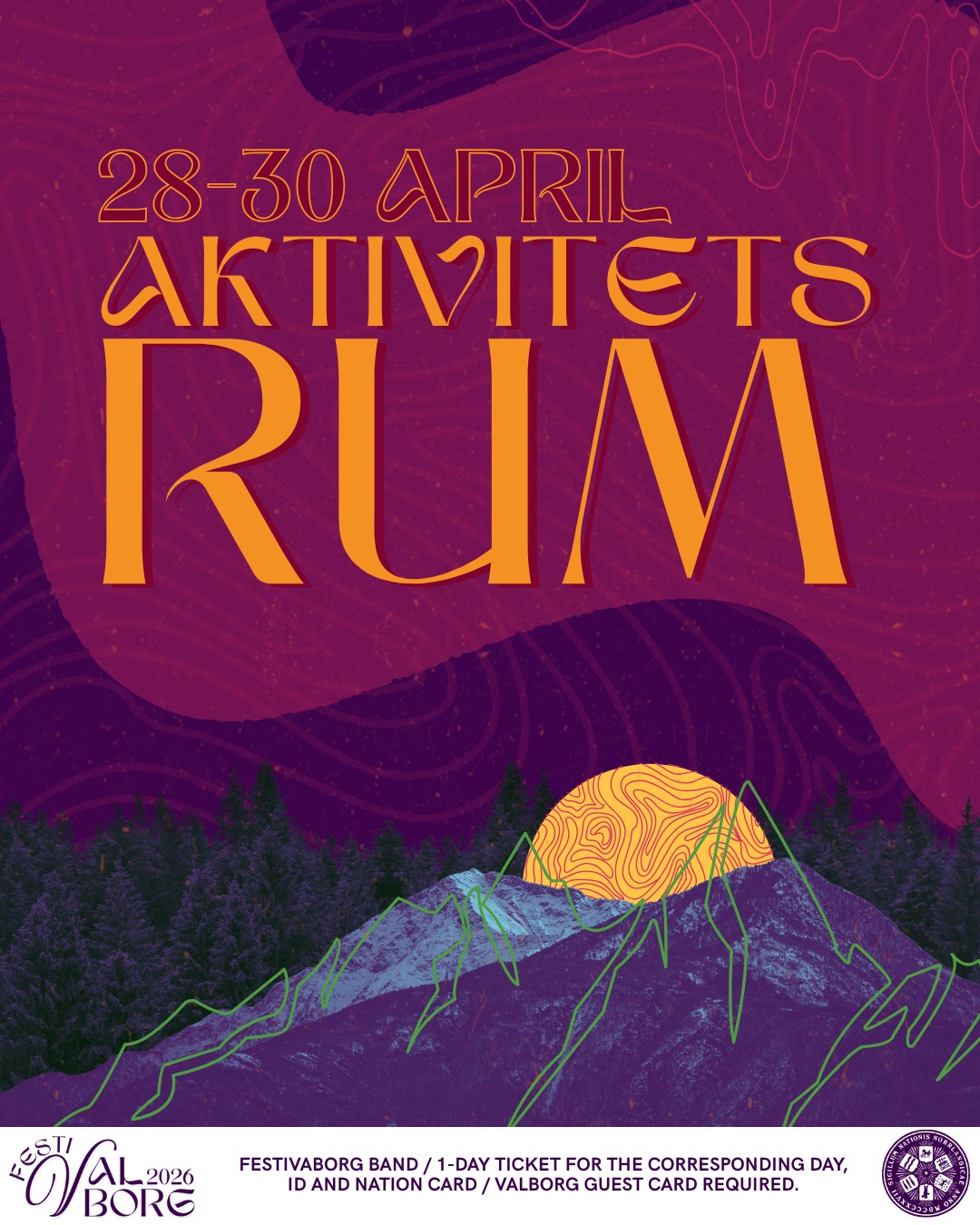 🌄 Favoriten från förra året är tillbaka - välkomna till aktivitetsrummet under Festivalborg! 🌄
Norrlands nations gamla sal förvandlas till en arkadhall, lounge och spelhörna - allt i ett - under alla klubbdagar. Här hittar ni diverse aktiviteter, bland annat beerpong och en egen bar (med alkoholfria alternativ).
Datum: 28-30 april
Tid: 28/4: 21:00-01:00. 29/4: 21:00-02:00. 30/4: 20:00-04:00
Plats: Gamla salen
Pris: Ingår i entrébiljetten
Festivalborgsband / 1-dagsbiljett för respektive dag, ID och nationskort / valborgsgästkort krävs.
___
🌄 Last year’s favorite is back—welcome to the activity room at Festivalborg! 🌄
Norrlands Nation’s old hall (gamla salen) will be transformed into an arcade, lounge, and gaming corner—all in one—during all club days! Here you’ll find a variety of activities, including beer pong and a bar (with non-alcoholic options).
Dates: April 28th–30th
Time: 28/4: 21:00-01:00. 29/4: 21:00-02:00. 30/4: 20:00-04:00
Location: Gamla salen
Price: Included in the entrance ticket
Festivaborg band / 1-day ticket for the corresponding day, ID and nation card / valborg guest card required.