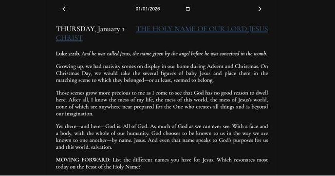 Today's Lenten Meditation: The Moment
At that very moment, perhaps a voice, perhaps an image, opened my heart. I ask myself what that is; it turns out that God has been quietly living in my heart.
Since the pandemic, the world has been transformed, communication no longer primarily face-to-face interactions. The internet is now used more to connect people’s lives, including church activities, so I started joining the Christ Church’s online Morning Prayer services.
For over four years, weekly morning prayers in both English and Chinese have transformed my life. I’ve gone from simply reading a prayer to truly enjoying do it and to listening to God’s word, even seeing visions He wants me to see. It’s a source of peace and balance, a blessing in my work and my daily life.
On New Years Day, I read Forward Day by Day. The editor specifically mentioned in that short essay, he decorated with the figures of baby Jesus and placed them in the matching scene to which they belonged – or, at least, seemed to belong. Those scenes grew more precious to him as he came to see that God has no good reason to dwell here. Yes, every time when I do my morning prayers, it’s that little Jesus Christ who is in every corner with me. Yes there, and here, God is - all of God, as much as we can ever see. With a face and a body, with the whole of our humanity. God chooses to be known to us in the way we are known to one another by name - Jesus. When I read and pray, I am not just reading and praying, but living in it.
Therefore, if anyone is in Christ, he is a new creation; the old has gone, the new has come!
~2 Corinthians 5:17
