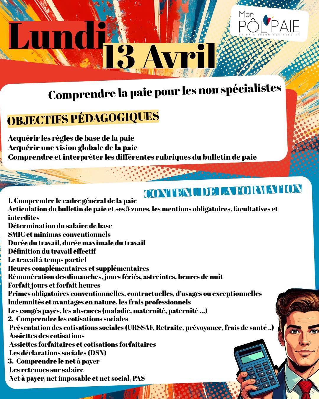 🧮Vous n’êtes pas expert en paie mais vous souhaitez la comprendre ? Notre prochaine formation est faite pour vous !
💻Cette formation, et beaucoup d’autres sont disponibles sur notre site !
___
#formation #paie #gestiondelapaie #toulon #qualiopi