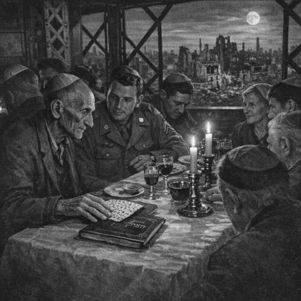 איך חוגגים חירות בתוך עיר שהיא ערימת הריסות?
באפריל 1946, ניצולי השואה בברלין הוכיחו שהרוח חזקה יותר מהבטון.
במבצע לוגיסטי מטורף, טונות של מצות ויין הוטסו מארה"ב לנמל התעופה המופצץ. "אנשים לא רק אכלו את המצות, הם ליטפו אותן", סיפר הרב הצבאי שהוביל את הסדר.
הסדר נערך במיקום הכי פחות צפוי: ה-Funkturm (מגדל הרדיו). בלב המבנה שהיה סמל לתעמולה הנאצית, מאות יהודים ישבו יחד וקראו בהגדה שבה המצרים דמו באופן מחשיד לחיילי אס-אס. כשהגיעו למילים "והקדוש ברוך הוא מצילנו מידם", הבכי הפך לשירה אדירה שהרעידה את קירות הפלדה.
היום, כשאני מביט במגדל הרדיו האיקוני, אני לא רואה רק תצפית יפה על ברלין - אני רואה את הניצחון הכי מתוק של החיים על האפר.
הסיפור המלא על ליל הסדר שהקים את ברלין לתחייה - הלינק בביו! 👆
חג שמח ושקט לכולם. 🍷
#BerlinByShai #BerlinHistory #Passover1946 #JewishBerlin #פסח