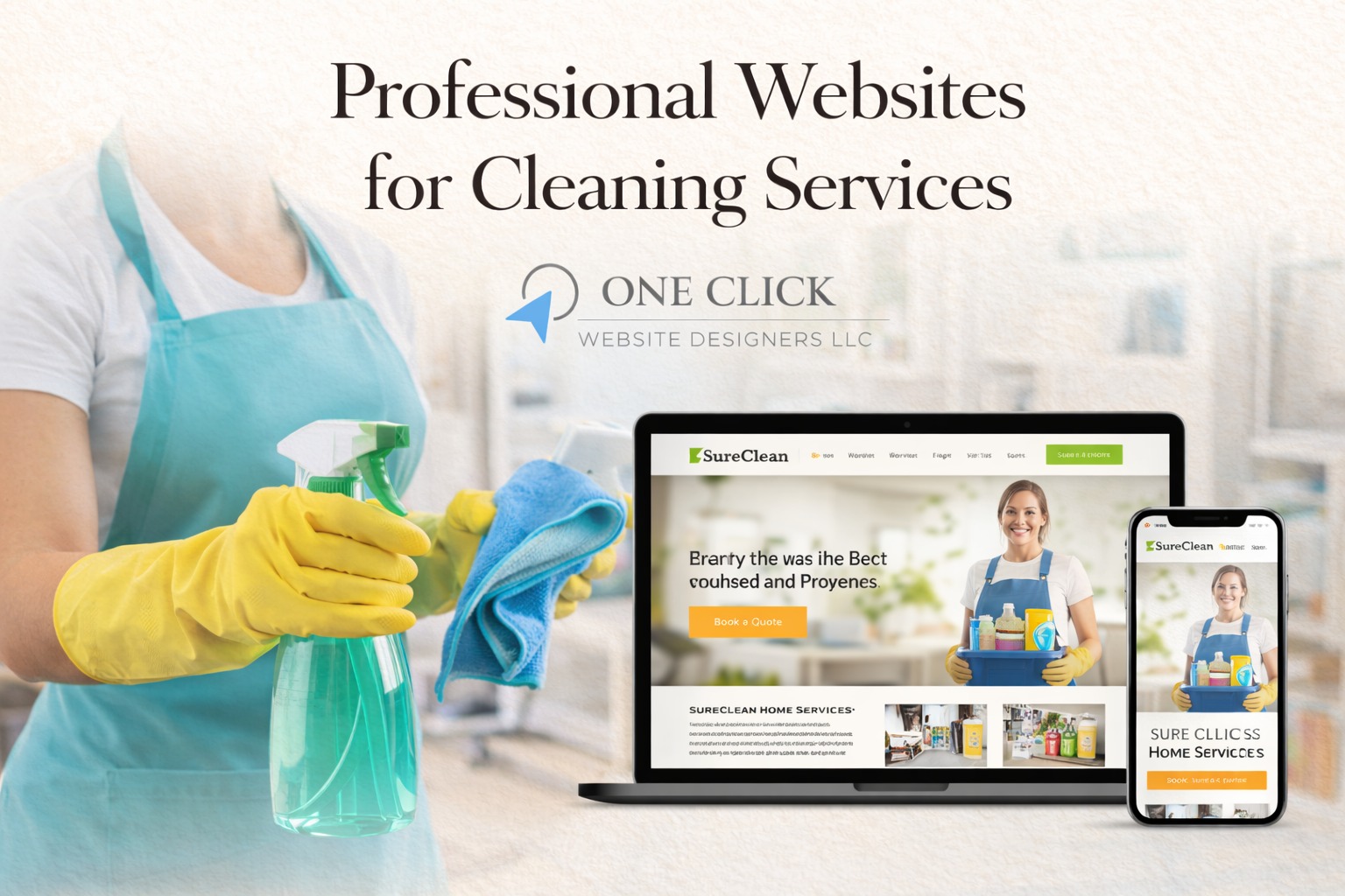 Your cleaning business should look as professional online as the work you deliver
A website helps you build trust, attract new clients, and make it easy for customers to request your services.
At One Click Website Designers LLC, we create custom websites for cleaning and housekeeping businesses designed to help you grow
Service pages and pricing
Quote request and contact forms
Before and after galleries
Mobile friendly design
No upfront payment
If customers can’t find your business online, they are hiring someone else
Get your free quote today
#CleaningBusiness #HouseCleaning #Housekeeping #HomeServices #SmallBusiness #WebsiteDesign #GrowYourBusiness #Entrepreneur #LongIslandBusiness