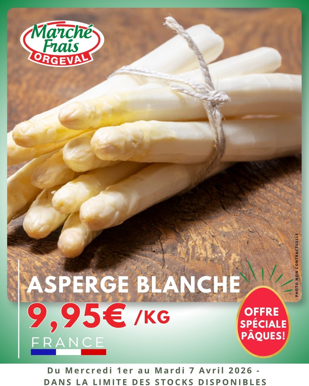 🌸 De quoi composer un beau menu de Pâques
À l’approche de Pâques, nous vous proposons une sélection de produits de saison pour imaginer un repas gourmand et convivial autour de votre table… de belles inspirations pour cuisiner un menu printanier.
🍽 Idées de menu pour Pâques 🐣
Entrées:
• Asperges blanches avec une sauce mousseline
• Crackers maison, saumon fumé et fromage frais à la ciboulette
• Truite fumée, citron et aneth sur blinis maison
Plats:
• Épaule d’agneau rôtie au four et légumes de saison
• Bar sauvage rôti au citron et thym avec une purée de patate douce maison
• Bar au four accompagné d’asperges blanches et de riz basmati avec une sauce au beurre/curry
• Agneau confit et pommes de terre grenaille
Desserts:
• Crottin de chèvre à déguster sur un pain de campagne
• Pavlova aux fraises et framboises, menthe
• Tarte aux fraises
• Charlotte aux fraises
• Fraises, menthe, citron vert avec chantilly maison
📍 Tous ces produits sont à retrouver cette semaine au Marché Frais Orgeval pour préparer votre repas de Pâques.
#menupaques #marchefraisorgeval #orgeval #paques2026 #faitmaison #ideemenu