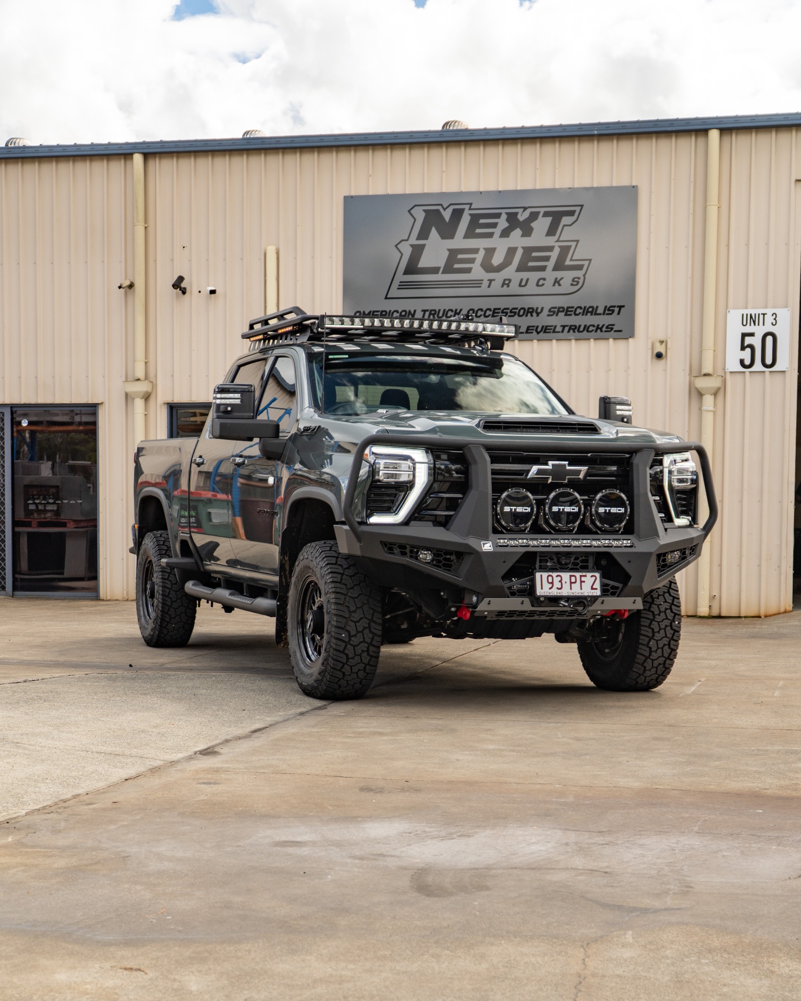 Chev 2500 HD Silverado Pre Canopy BUILD
Getting ready to setup for your canopy in the near future, and wanting to have the power system, the protection and the load capacity to be ready for the future components coming? This is for you.
With 3000w inverter with 100 amp AC charging under the seat, housed in the @outbackkitters under seat power box, 310 ah of lithium from @customlithium , also with the @enerdrive_australia 50 amp dcdc charger, you are sure to have enough power to do just about anything you need.
Plug in a fridge, connect your starlink, have ambient lighting at camp, fire up the coffee machine, the blender, induction cooker, thermo mix... The list is endless.
Up front we've gone with the @offroad_animal front bar, giving plenty of protection with the larger hoops, and sitting in the middle is the 3 @stedi_lighting type x pro's which gives plenty of light to see ahead.
Up on top we've got the @rhinorackau trade platform with back bone, and our lighting package with twin work lights either side plus the big curved light bar up front.
Suspensions and GVM we've gone with the trusty BDS Kit and GVM Upgrade up to 5825kg. This allowing future weights planned to be more than enough.
On the back, we wouldn't go anywhere without our trusty @genyhitch_aust .
For a full touring setup like this will be, or any of the components we've used, please reach out and let's start the talk about whats most important with your build. What products you want to prioritise, and what you want to do long term down the track.
