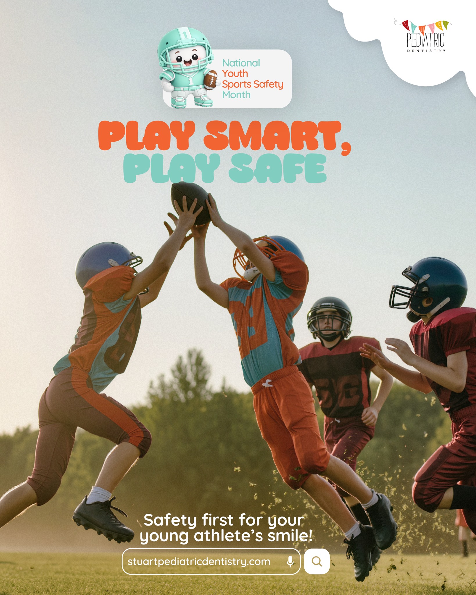 Big plays are fun. Protected smiles are even better. 🏈😁
As sports season gets going, now is a great time to think beyond helmets and pads. A custom-fitted mouthguard can help protect your child’s teeth while they play hard and stay confident on the field.
Because safety should always be part of the game plan.
#PlaySmartPlaySafe #YouthSportsSafety #PediatricDentistry #SportsMouthguard #StuartPediatricDentistry