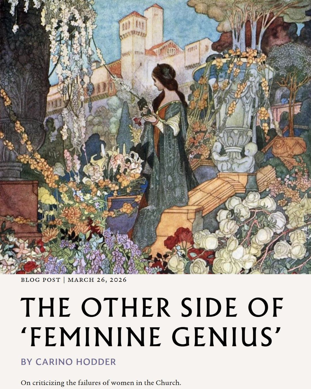 "Catholic women must not only be praised and encouraged for their achievements, but also criticized and challenged for their failures." Sr Carino's latest article for the Lamp explores the fact that as we discuss the participation of women in the mission of the Church, we must also be prepared to acknowledge their fallibility and hold them accountable. Read it here: https://thelampmagazine.com/blog/the-other-side-of-feminine-genius
#srcarinohodder #church #womeninthechurch #femininegenius #accountability #churchreform #mission