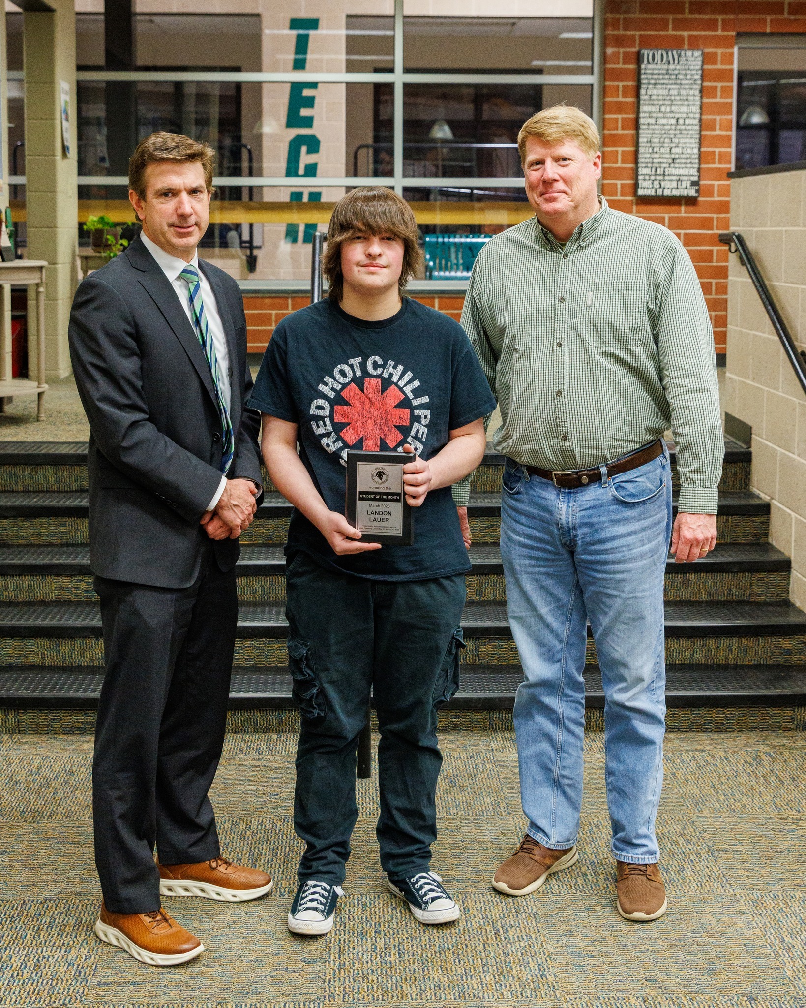 The students of the month, SkillsUSA members, and outgoing superintendent of record were all recognized during yesterday's Joint Operating Committee meeting.
Landon Lauer and Aurora Myers were announced as the March students of the month. Visit ycst.info/sotm-march26 to watch a video of both students in action.
Three SkillsUSA members and one advisor — Alaska Ruby, Richard Samuel, Felicity Troup, and Mr. Henderson — shared information about the organization and were recognized for their accomplishments.
Dr. Jay Burkhart, the outgoing superintendent of record, was presented with a plaque to honor his years of service and dedication to the students of York Tech.
We're #YorkTechProud of all seven individuals, who have been great ambassadors for Spartan Nation!