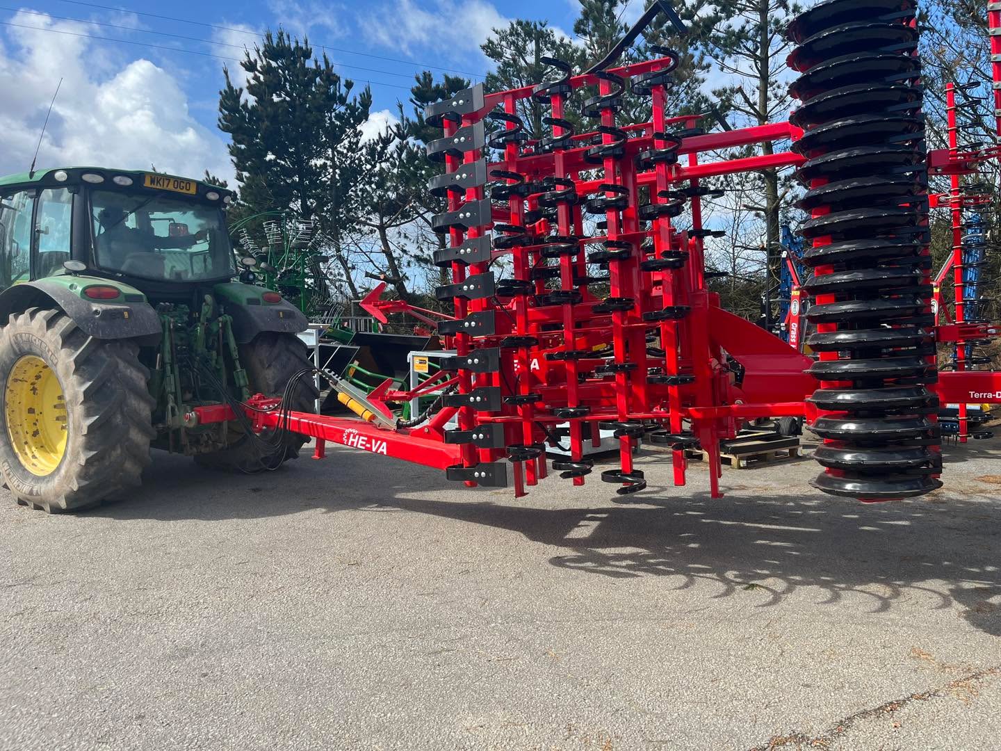 Leaving depot today ready for spring work a new #HE-VA Terra Dan 5m trailed cultivator 🚜🌤️💪👍