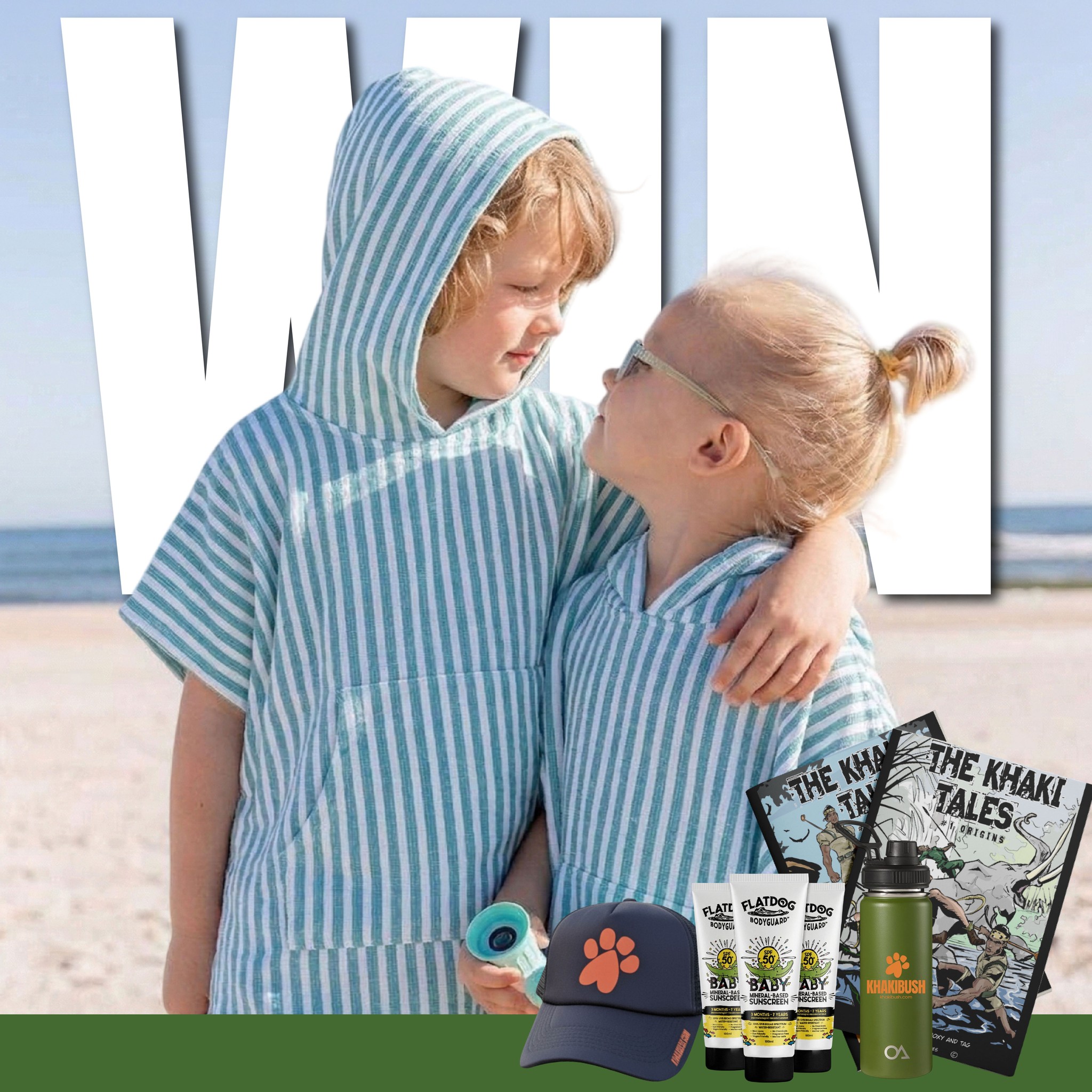 ...🐣 EASTER GIVEAWAY ALERT!
This Easter, we're hiding something way better than chocolate eggs — a prize bundle worth over R1,500 packed with everything your little adventurers need for their next big adventure! 🌿🌊
🏆 THE PRIZE:
🏄 Lizzard Kids Hooded Towel
🧴 Flatdog Baby Sunscreens x3
🧢 KhakiBush Cap & Flask
📚 The Khaki Tales Comics x2
Think you've got what it takes? Here's how to enter:
🦁Step 1: Find Kayby with the Easter egg hidden on our site: khakibush.com/your-free-emag (link in bio)
Step 2: Click on him & you enter the competition!
❤️ Like this post and 🏷️ tag someone who’s ready for a sun-safe, story-filled Easter adventure outdoors.
Let the hunt for adventure begin!
#OutdoorLifestyle #WinBig #OutdoorAdventure #OutdoorLifestyle #GiveawaySA #AdventureAwaits #KhakiBush #Competition #HouseAndGardenShow