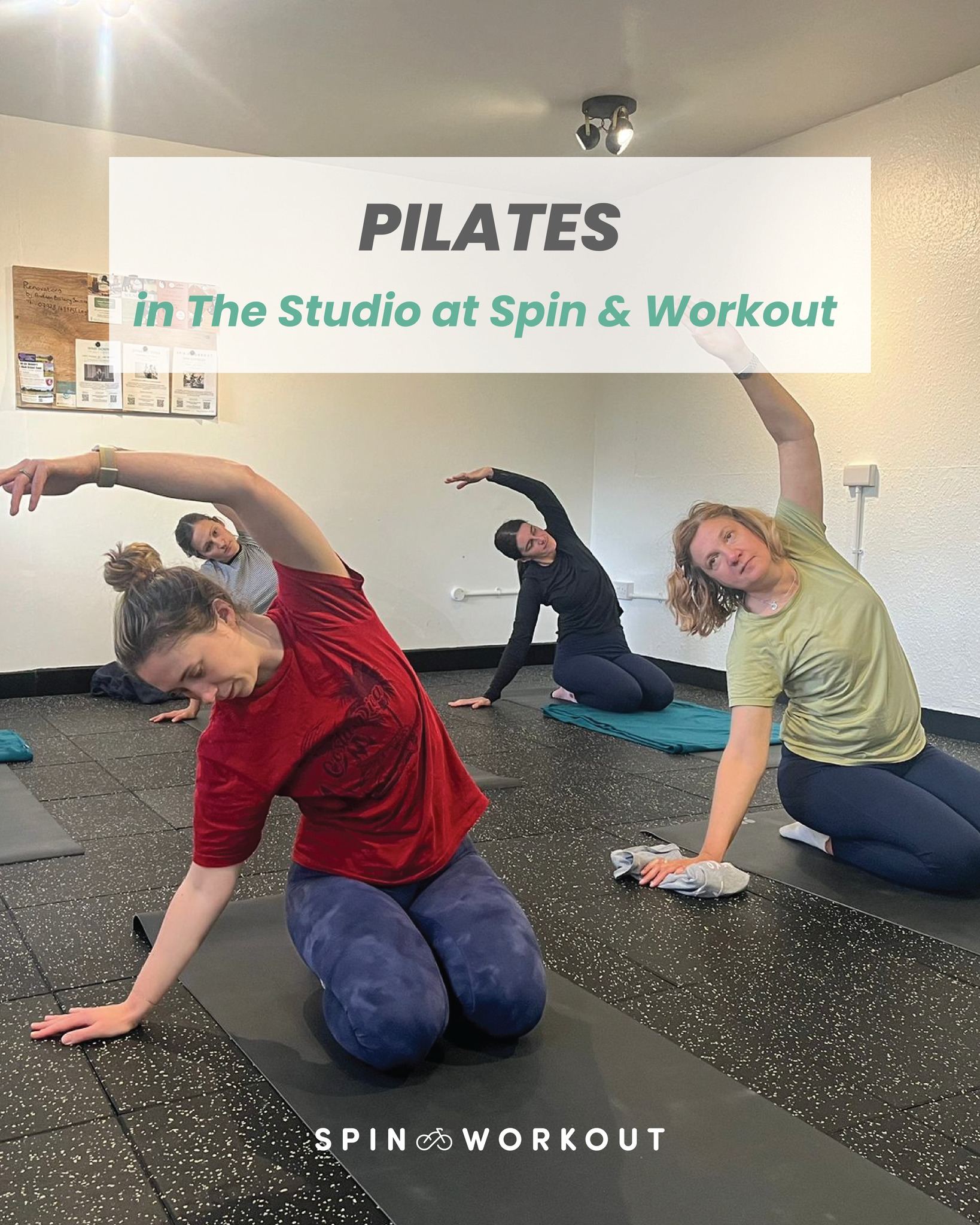 Strengthen, stretch, and reset with Pilates at Spin & Workout
Our Pilates classes focus on core strength, posture, flexibility, and controlled movement helping you build a stronger, more balanced body while reducing stress and improving mobility. Perfect for all levels, whether you're just starting out or looking to deepen your practice.
🗓 Class Times: