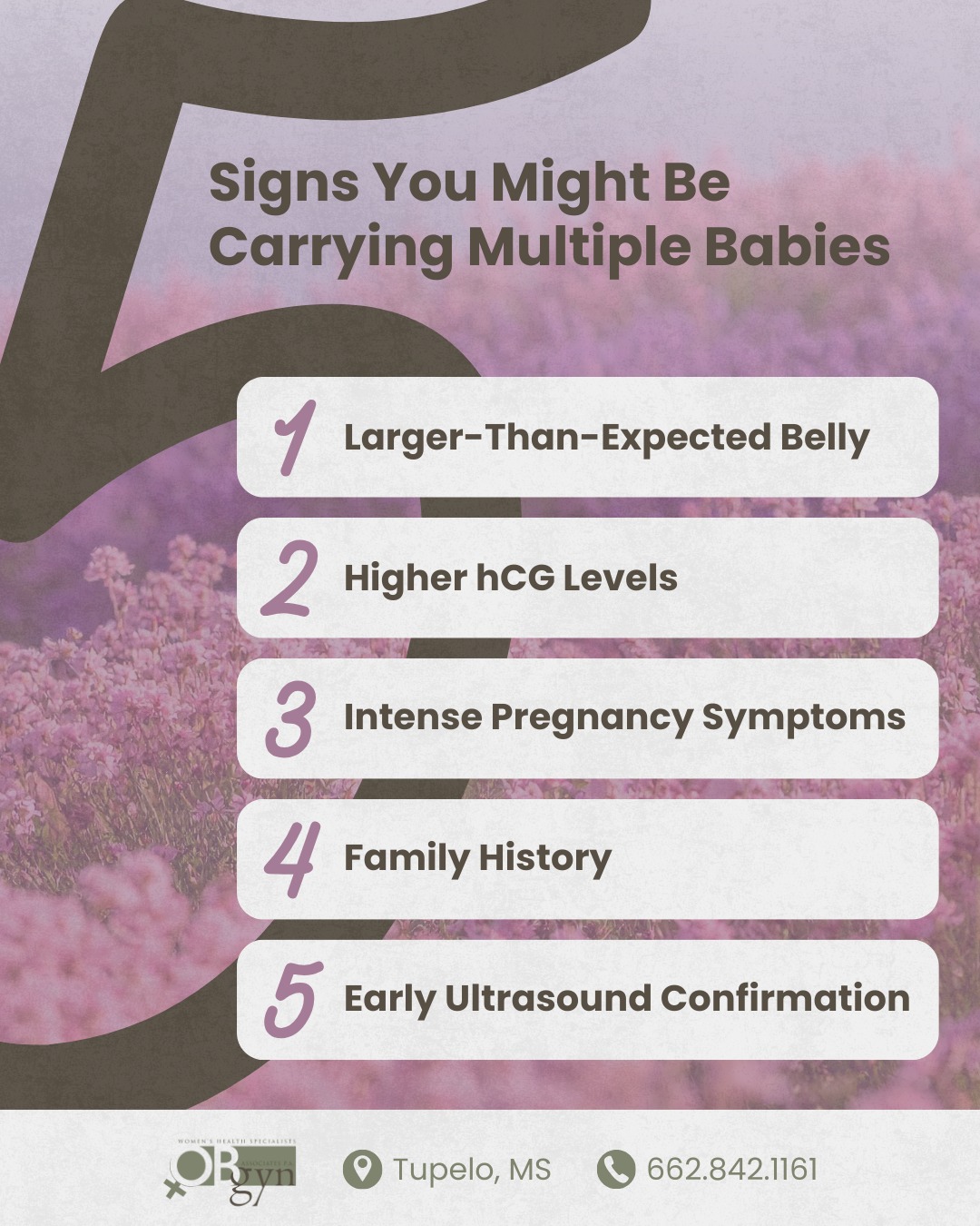 April is Multiple Birth Awareness Month, a time to recognize and support families expecting twins, triplets, and more. 👶👶
Call us today to schedule an appointment with a team that’s ready to provide the specialized care and guidance you need every step of the way.
📞 662.842.1161
📍 1793 Cliff Gookin Blvd, Tupelo, MS 38801
-
#OBGYNAssociates #TupeloOBGYN #TupeloMS #OBGYN #WomensHealth #MultipleBirthAwarenessMonth #TwinsOnTheWay #ExpectingMultiples #PregnancyCare #GrowingFamilies #PrenatalCare
