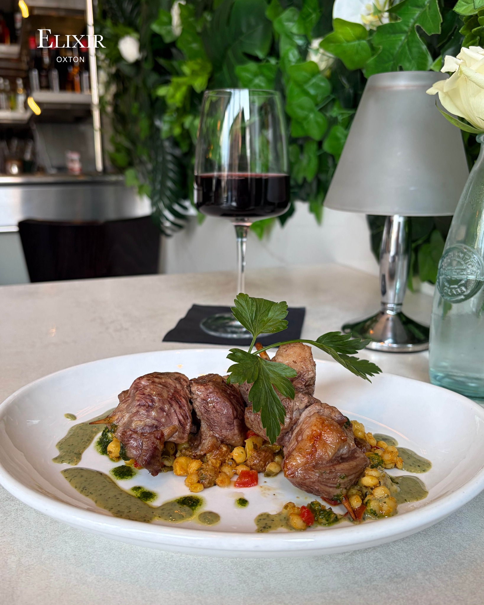 Menu Item: 𝙇𝙖𝙢𝙗 𝙍𝙪𝙢𝙥 𝙎𝙠𝙚𝙬𝙚𝙧𝙨 🍢
Skewered lamb with cous cows and minted yoghurt 🍛
Come & try and let us know what you think!
#ElixirOxton #DrinkInStyle #Cocktails #Wirral #Food #newmenu #foodie #Restaurant #Elixir #WirralRestaurant #elixir #wirral #restaurant #ElixirWirral